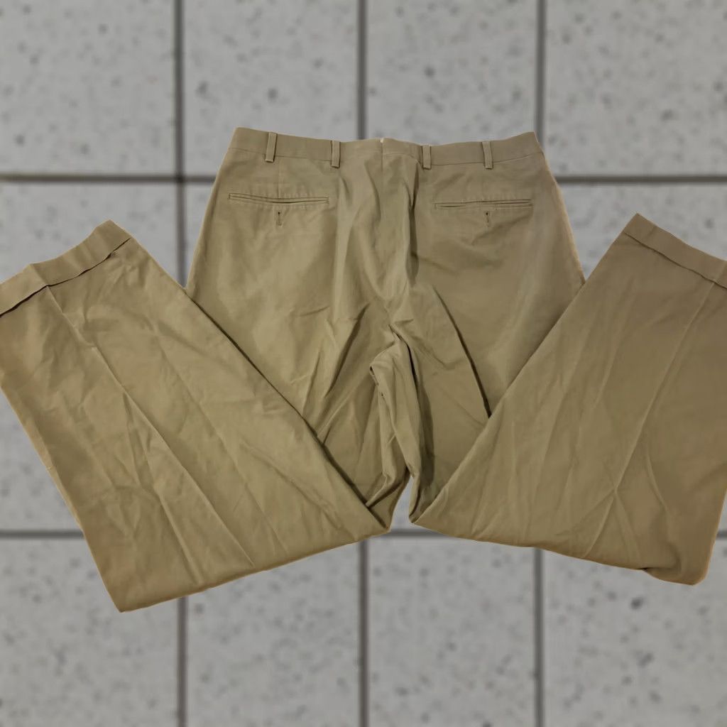 Brooks Brothers Mens Brooks Brothers Khaki Pants Chino Trouser Cotton Dress Slack 36x34 35x30 Beige Size US 36 / EU 52 - 1 Thumbnail