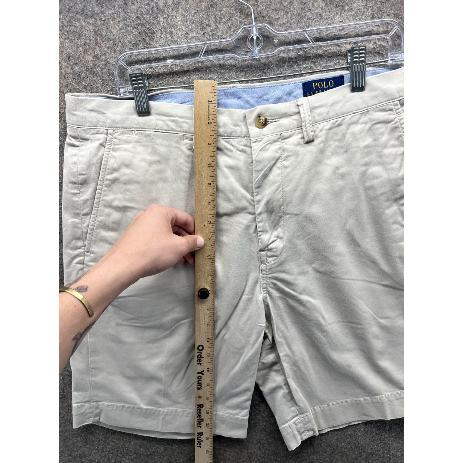 Polo Ralph Lauren Polo Ralph Lauren Shorts Mens 32 Beige Stretch Classic Fit Chino 9 Inseam Casual Size US XS / EU 42 / 0 - 4 Thumbnail