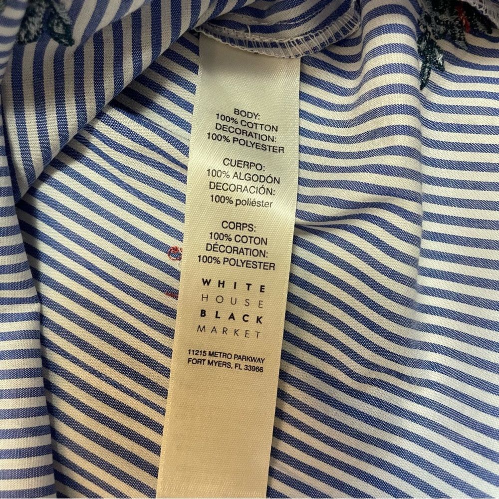 White House Black Market NWT New $99 White House Black Market Embroidered Off-The-Sh Size S / US 4 / IT 40 - 8 Thumbnail