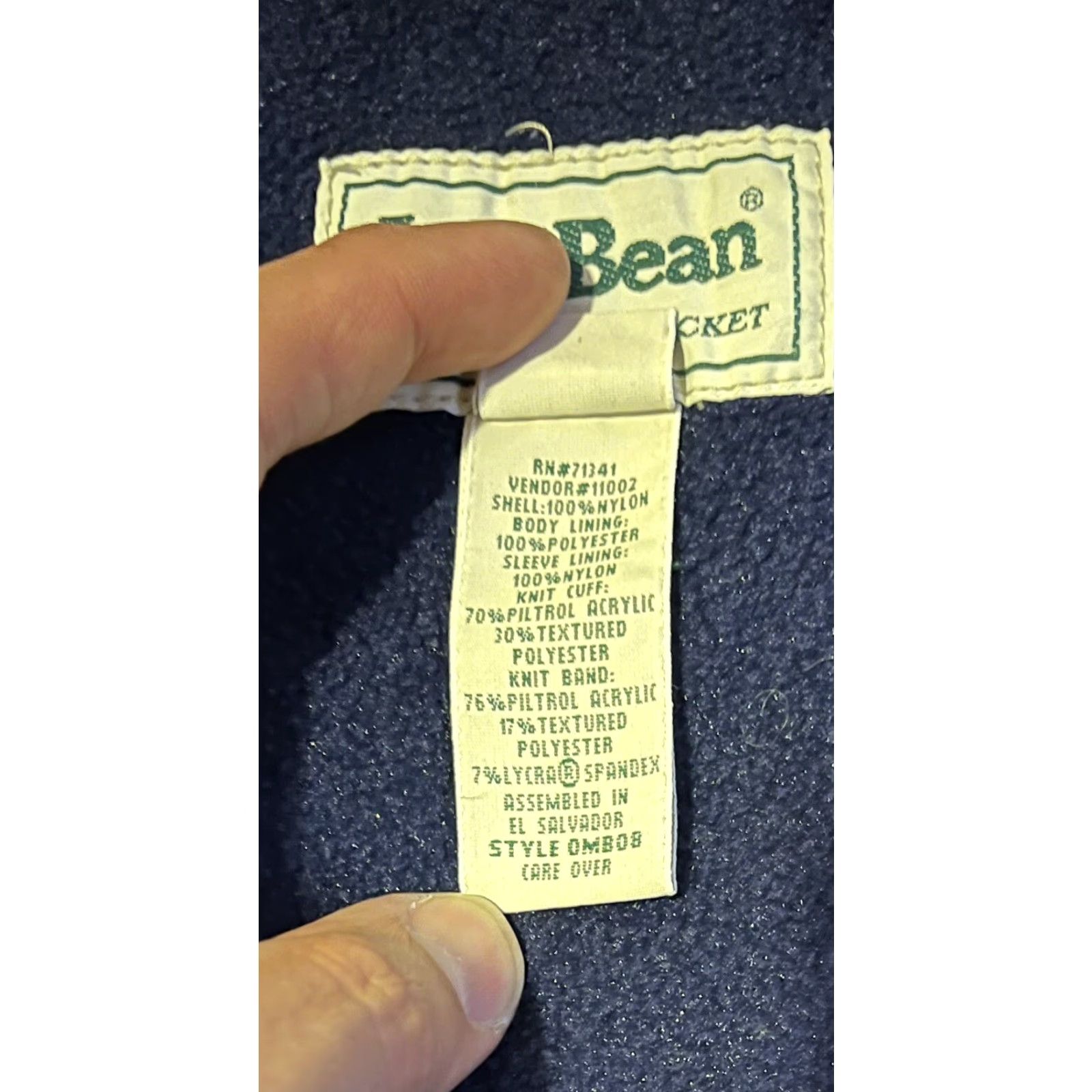 Vintage VINTAGE L.L. Bean Three Season Jacket Mens Large Blue Bomber Jacket Size US L / EU 52-54 / 3 - 7 Thumbnail
