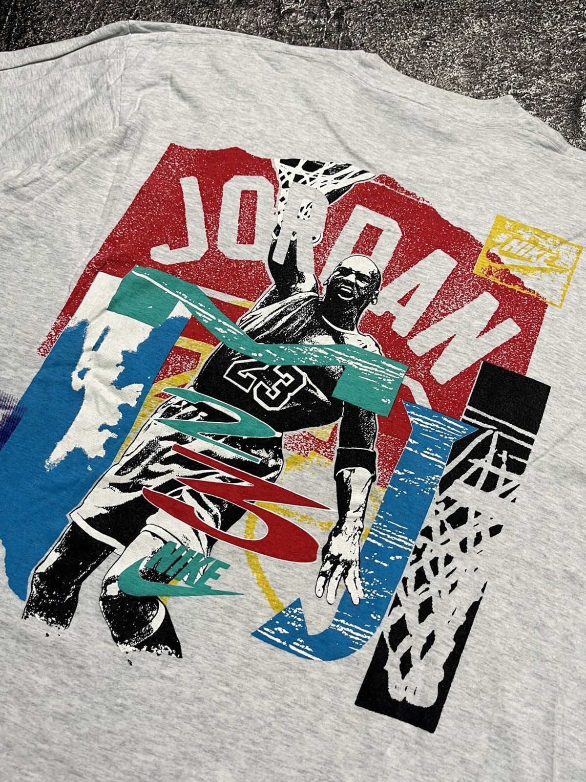 Nike Vintage Nike Jordan 23 Grey T-Shirts Size US XL / EU 56 / 4 - 2 Thumbnail