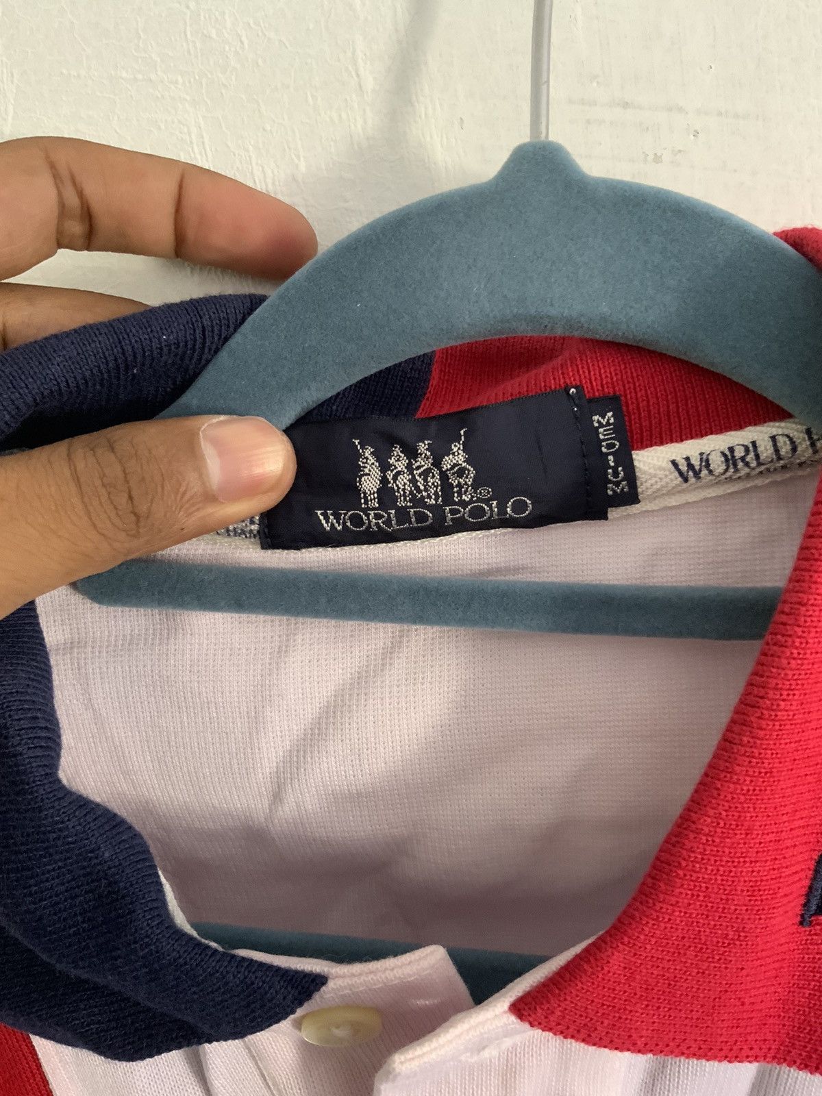 Vintage World Polo Collar Fade Sweatshirt Size US M / EU 48-50 / 2 - 10 Thumbnail