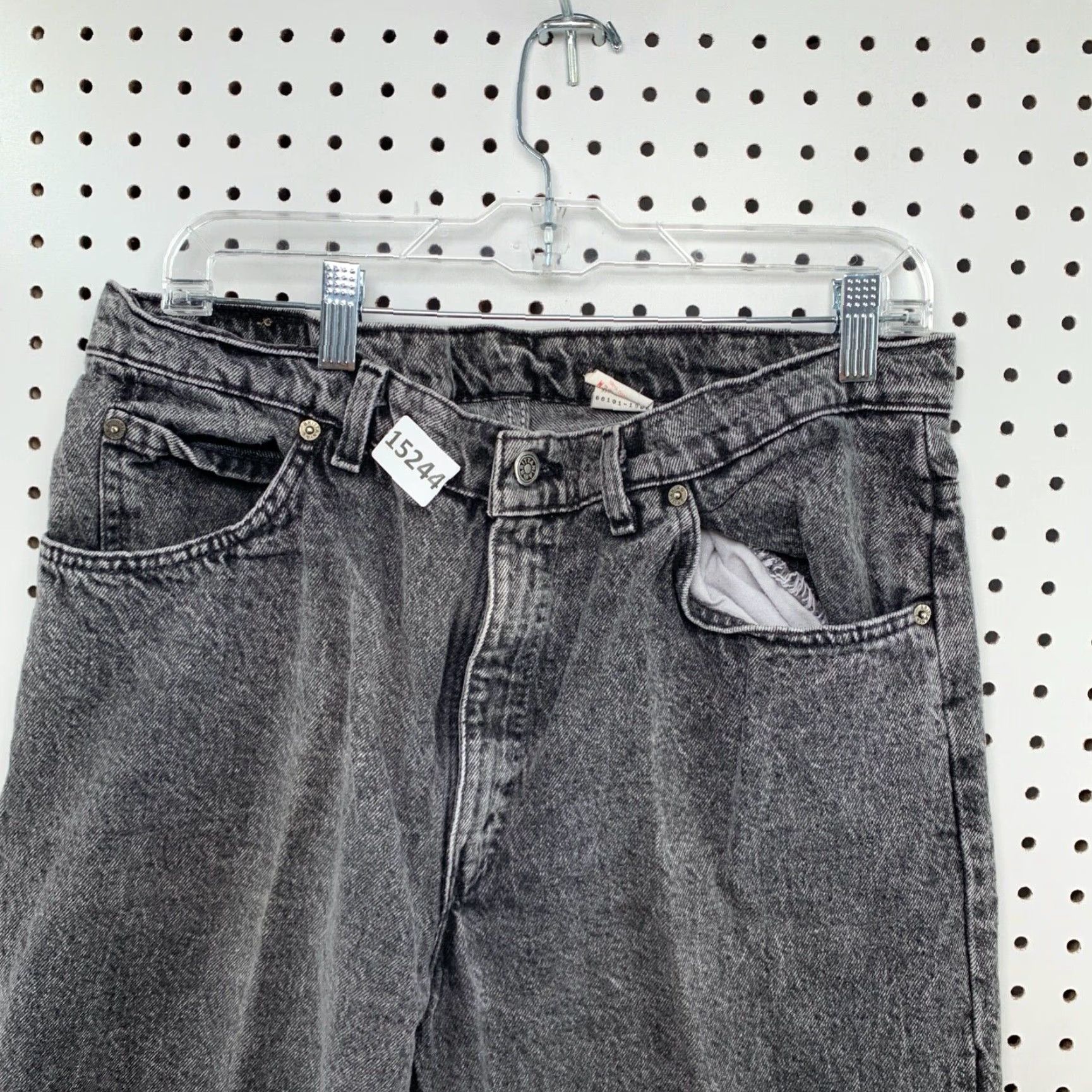 Denime VINTAGE Britania Jeans Men 34x29 Denim Black 90s Straight Regular 34x29 Mens Black 90s Brittania Jeans Size US 34 / EU 50 - 4 Thumbnail