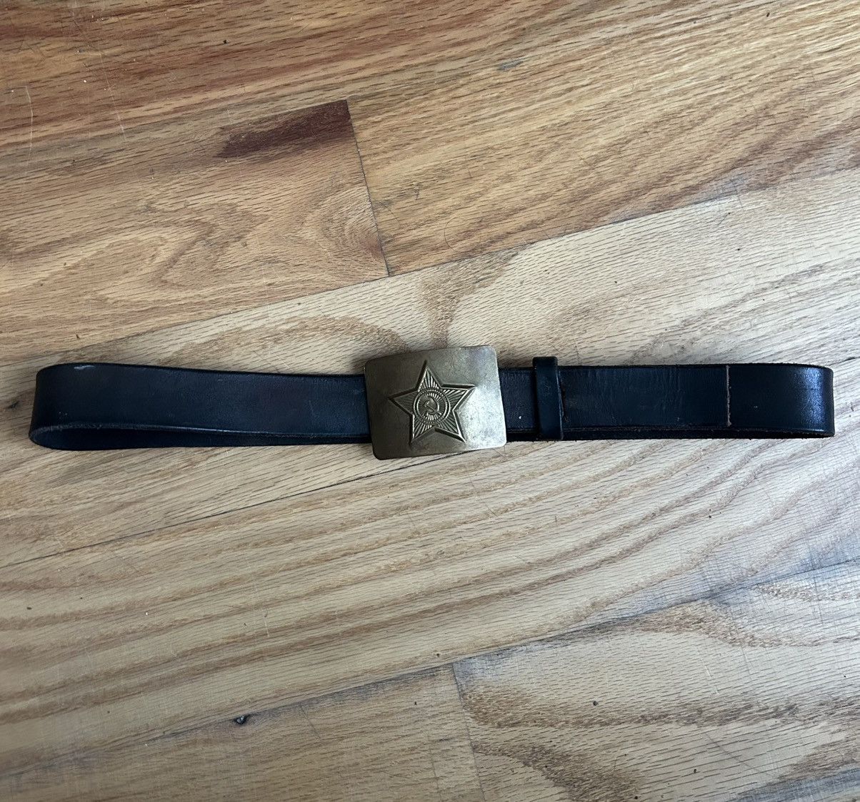Vintage USSR Belt & Buckle Size 32 - 2 Thumbnail