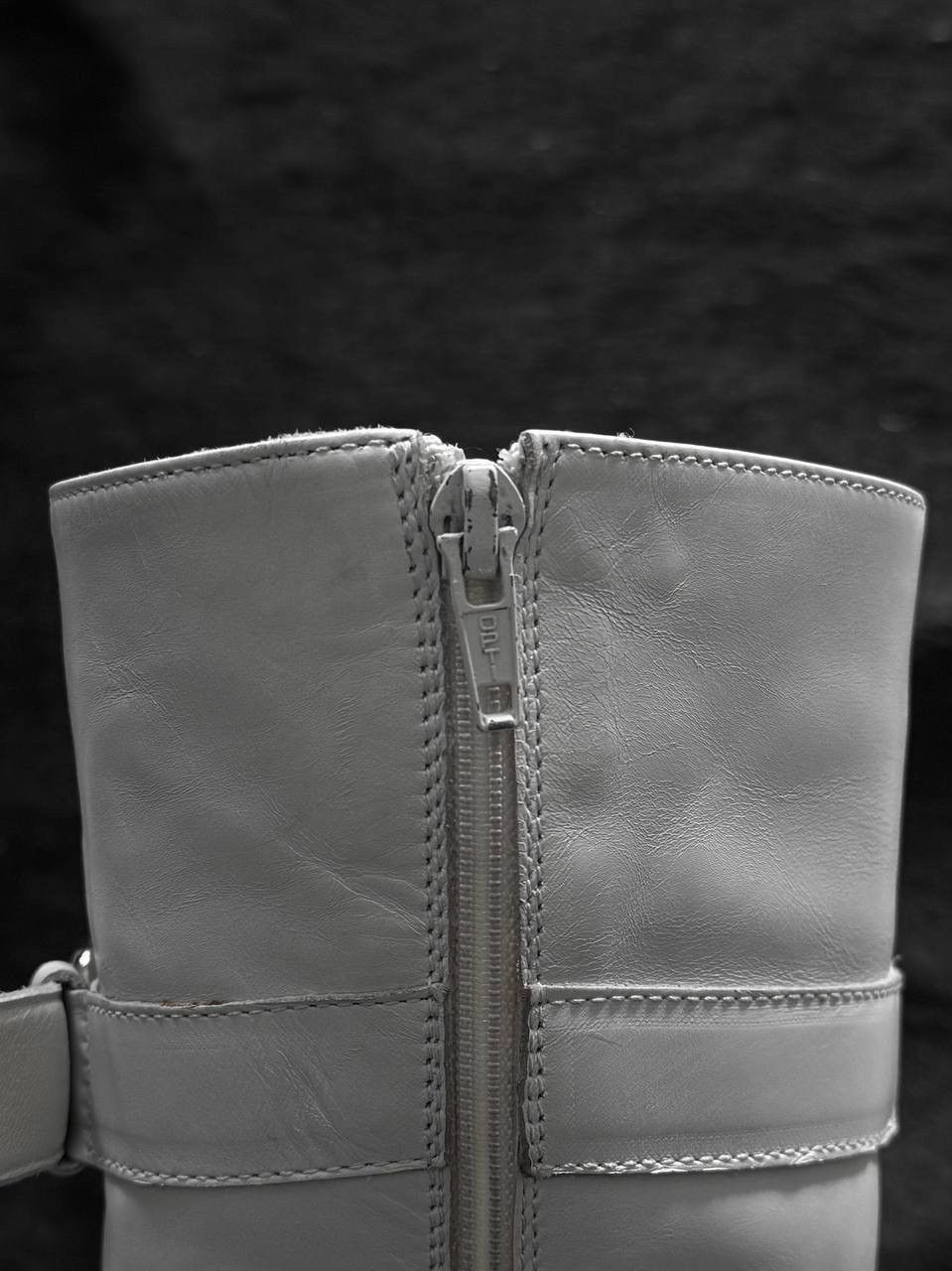 Helmut Lang 2003 Helmut Lang Avangard white leather boots / heels Size US 7.5 / IT 37.5 - 6 Thumbnail