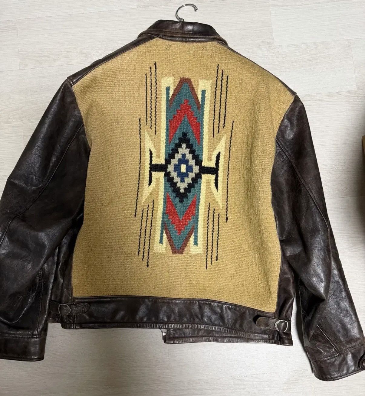 RRL Ralph Lauren RRL Limited Navajo Leather Jacket Size US XL / EU 56 / 4 - 4 Thumbnail