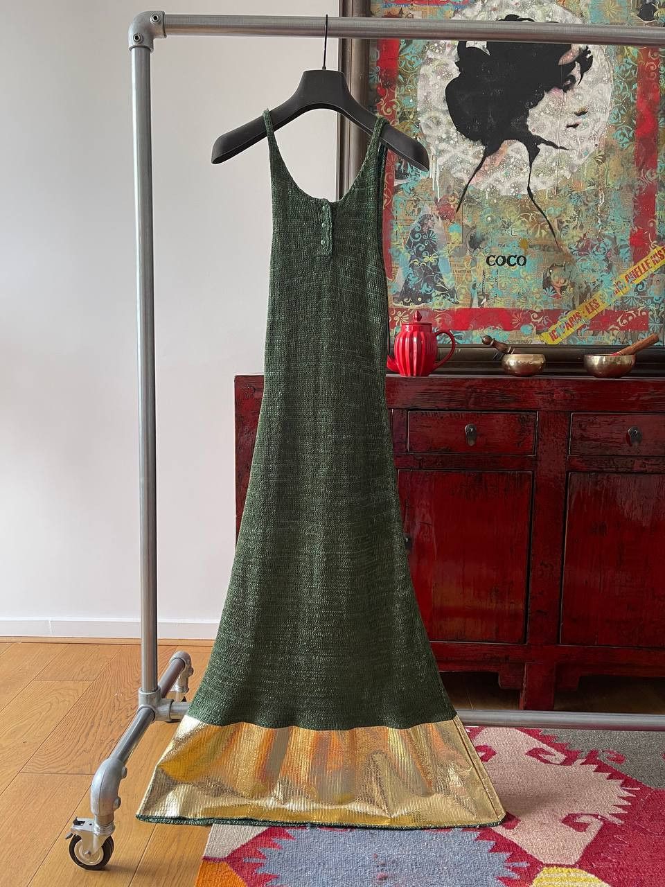 image of J W Anderson Jw Anderson Ss18 Runway Dress in Green, Women's (Size Medium)