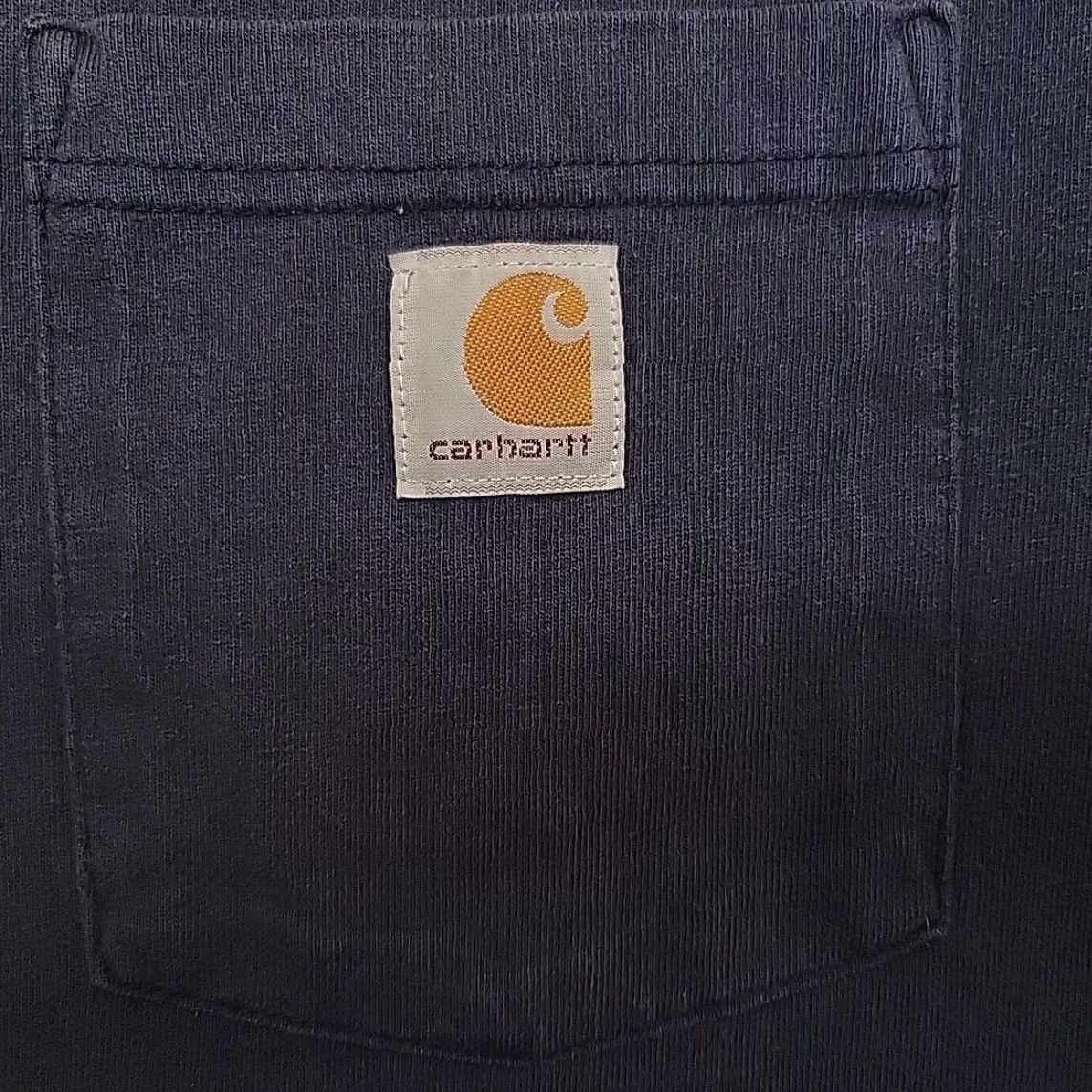 Carhartt VINTAGE Carhartt Shirt Mens LT Navy Henley Loose Fit Crewneck Button Work TEE K84 Size US L / EU 52-54 / 3 - 4 Thumbnail