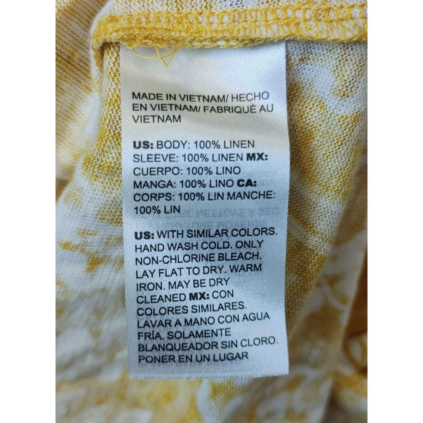 Chicos CHICOS Womens 2/L/12 Yellow Floral Paisley Off Shoulder Line Size L / US 10 / IT 46 - 4 Thumbnail