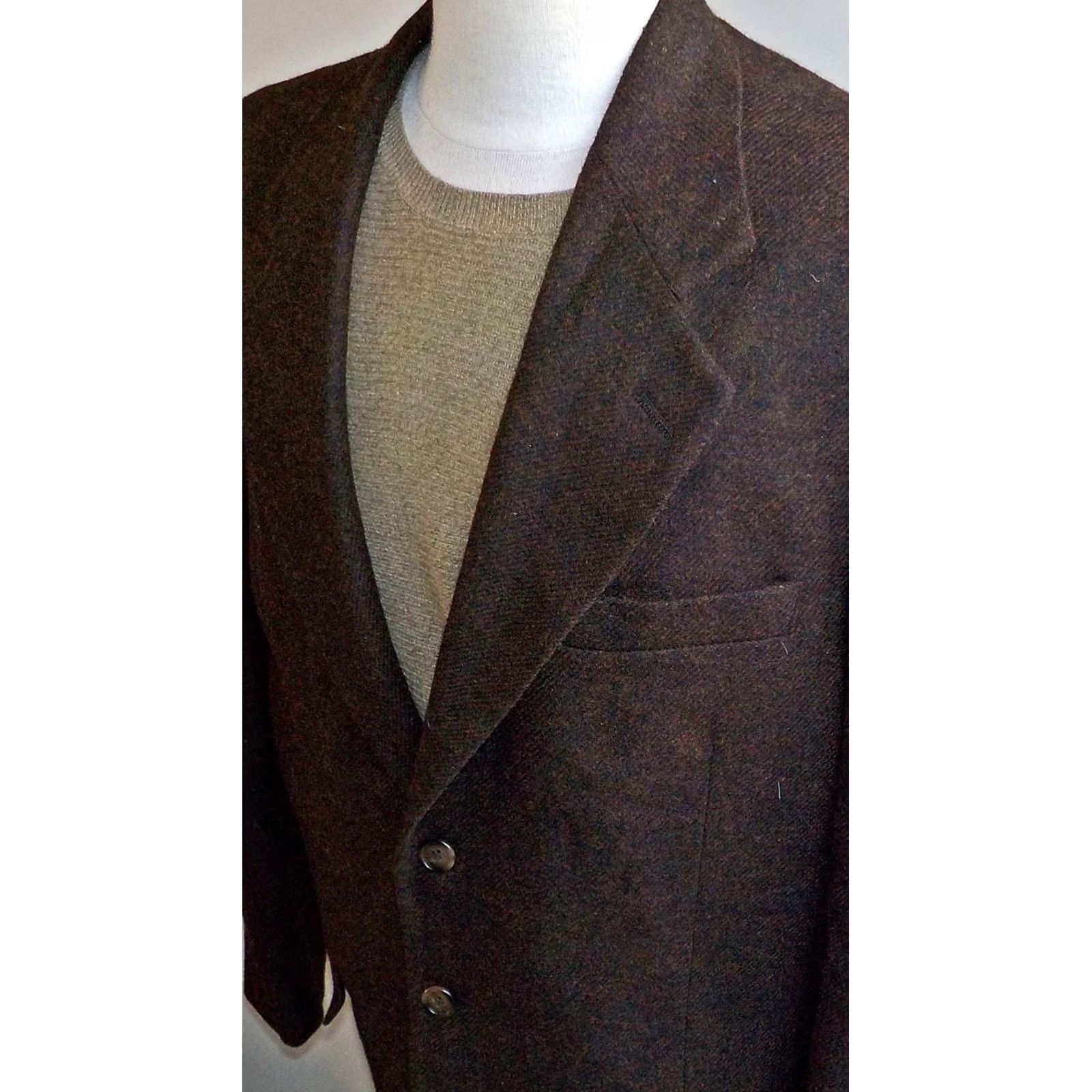 Gant GANT The Blazer Birdseye Brown Medium 42 Made in USA Blazer Men 50 Chest Regular Length Single-Breasted 3 Buttons Jacket Coat Size 40R - 4 Thumbnail