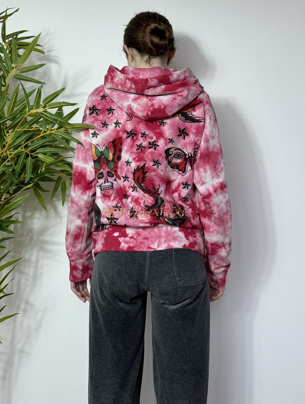 Ed Hardy VINTAGE ED HARDY ALL OVER PRINTED 2000s ZIP UP HOODIE Size M / US 6-8 / IT 42-44 - 4 Thumbnail