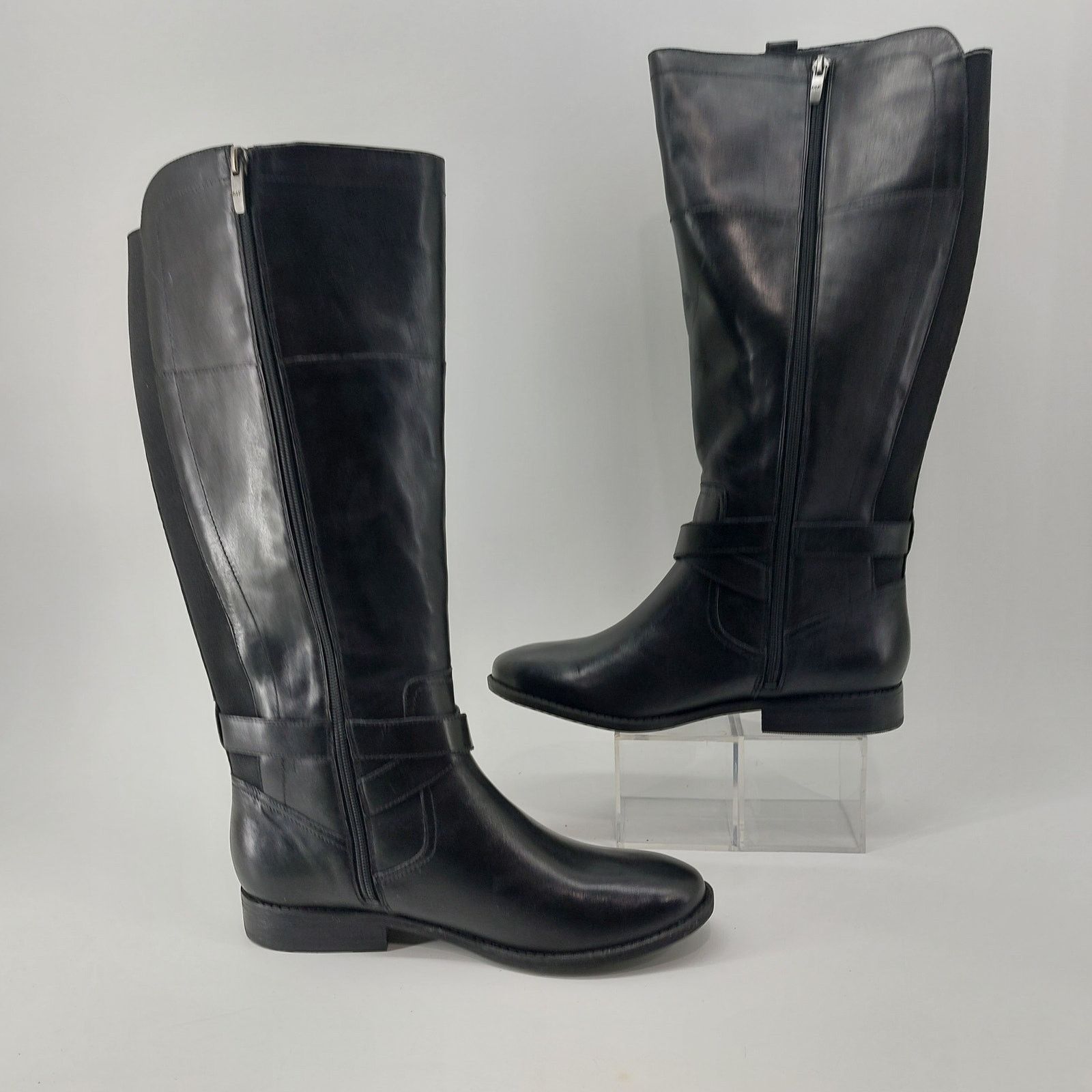 Marc Fisher Marc Fisher Audrey Leather Riding Boots Size 8 Buckle Zip Size US 8 / IT 38 - 8 Thumbnail