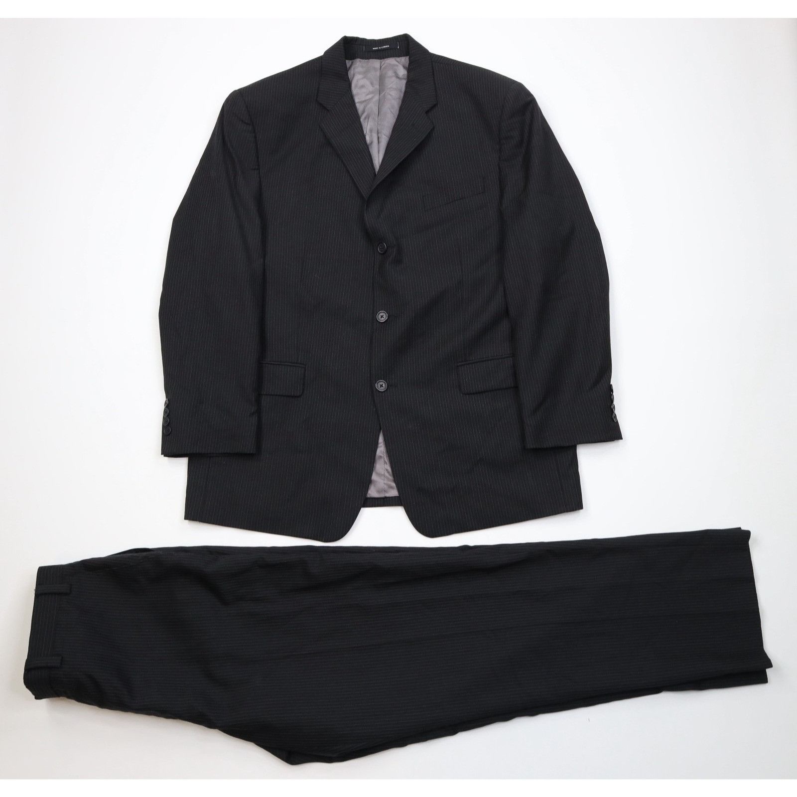 Calvin Klein Vintage Calvin Klein 2 Piece Wool Suit Wedding Black Size 44R - 1 Thumbnail