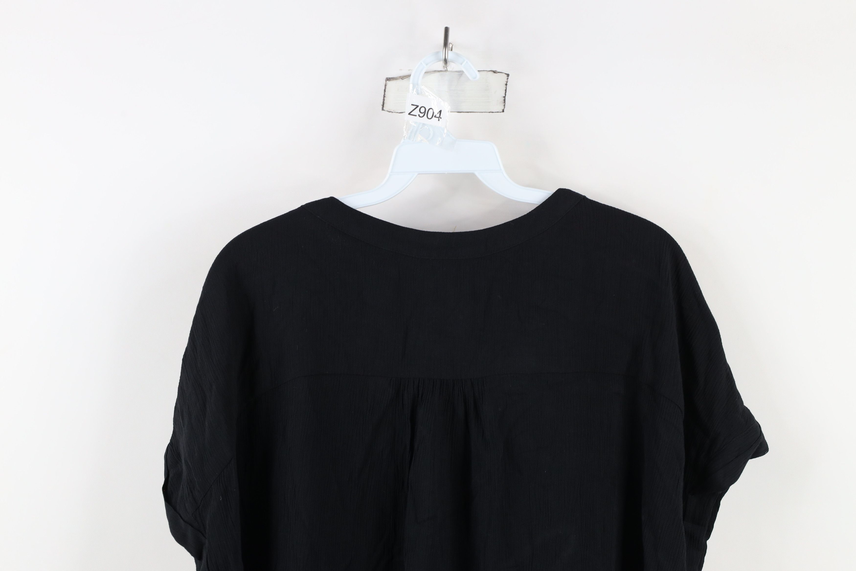 Orvis × Vintage New Orvis Blank Gauzy Rayon Button Shirt Blouse Top Black Size XXL / US 16-18 / IT 52-54 - 11 Thumbnail