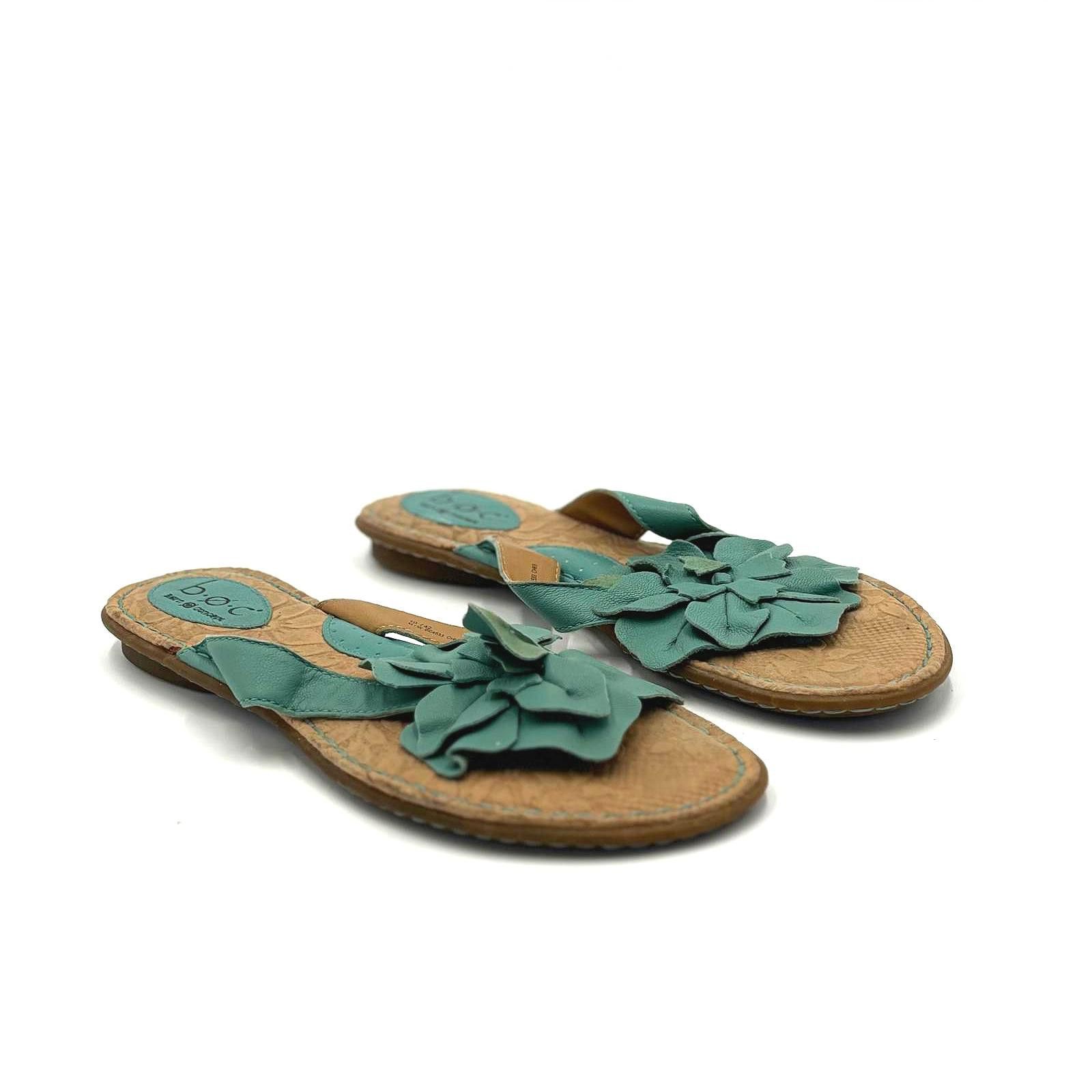 Boc B.O.C Born Teal Flower Flip Flop Sandals Size 10 W Size US 10 / IT 40 - 2 Thumbnail