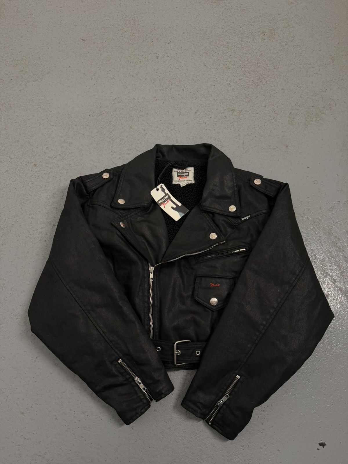 Wrangler Wrangler x Fender Soft Leather Insulated Cropped Jacket Size M / US 6-8 / IT 42-44 - 12 Thumbnail