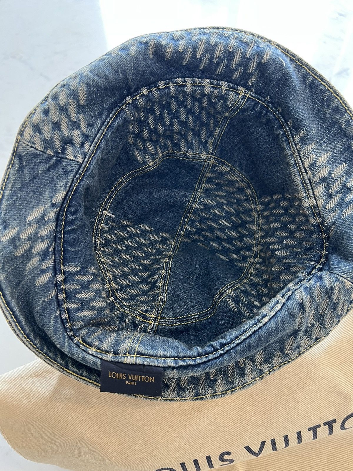 Louis Vuitton Louis Vuitton LV Virgil Nigo Damier Giant Wave Monogram Hat Size ONE SIZE - 5 Thumbnail