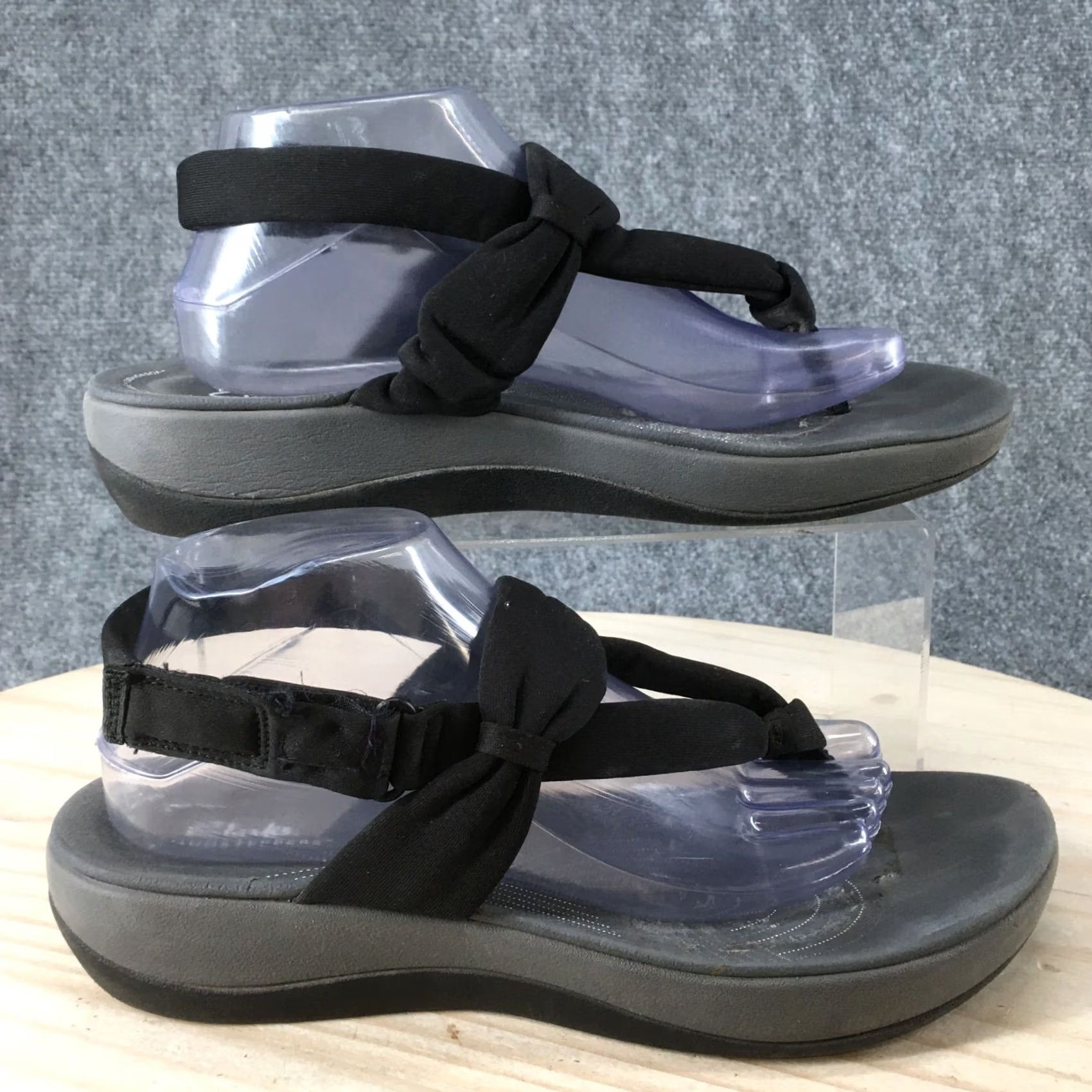 Clarks Clarks Cloudsteppers Sandals Womens 11M Jersey Arla Nicole Slingback Black Size L / US 10 / IT 46 - 2 Thumbnail