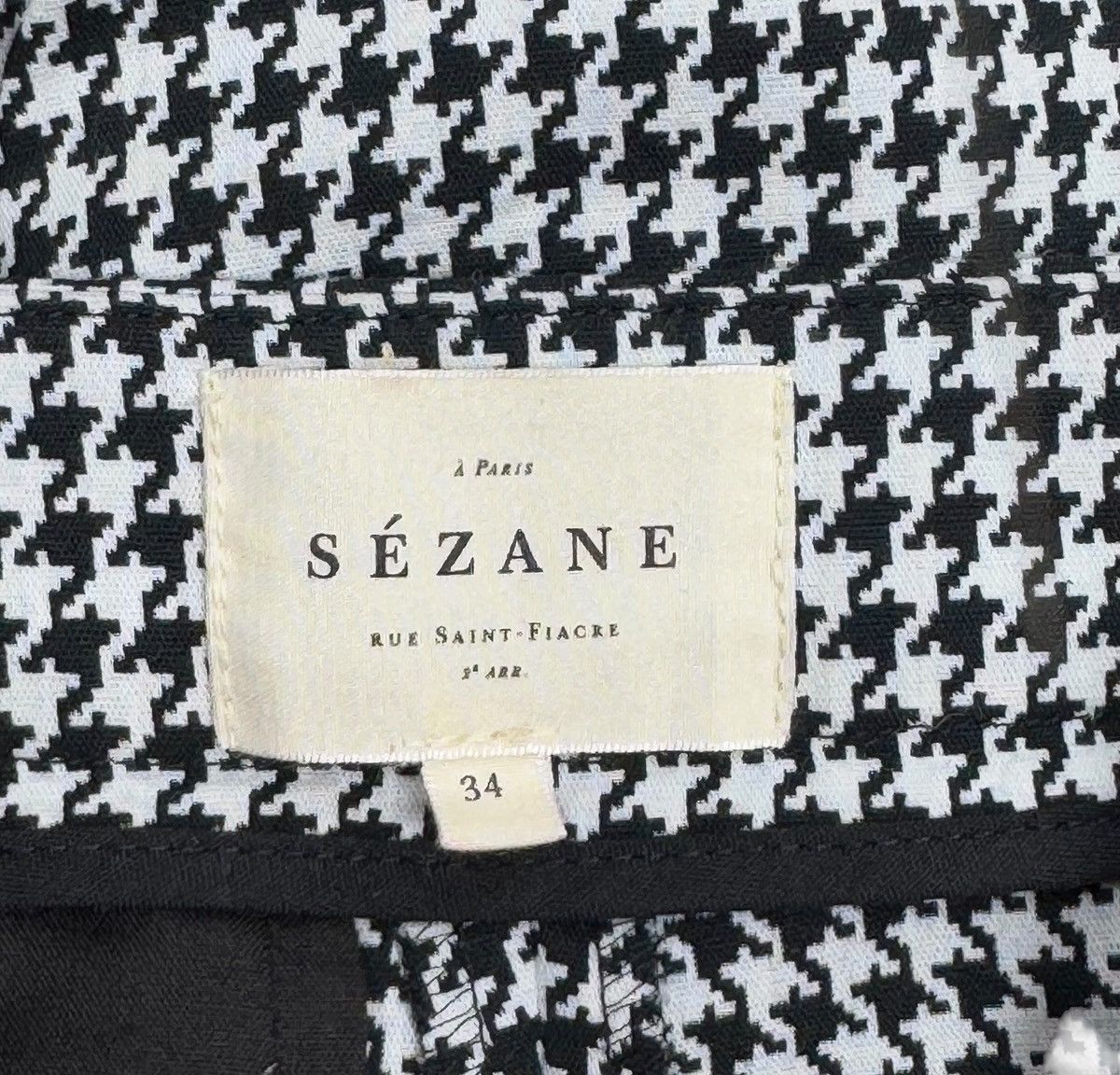 Sezane Sezane Leggings Cotton-Spandex Pants Glen-Check size FR34 Size 25" / US 0 / IT 36 - 8 Thumbnail
