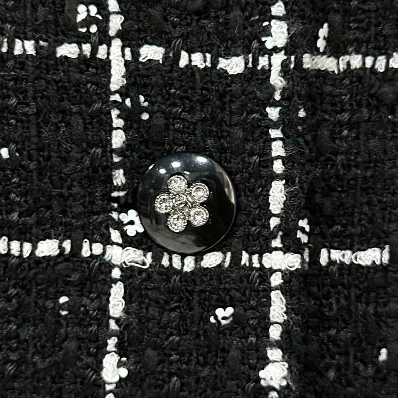 Chanel Chanel 23K flower sequin plaid long coat Size XS / US 0-2 / IT 36-38 - 6 Thumbnail