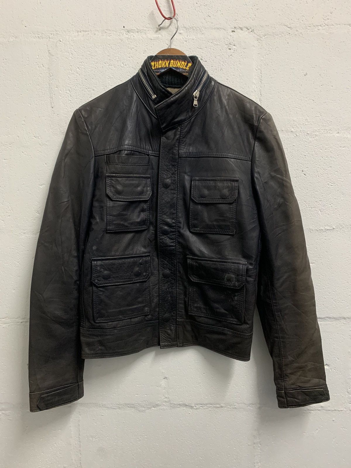 Dacute Vintage Dacute Distressed Leather Jacket Size US S / EU 44-46 / 1 - 1 Thumbnail
