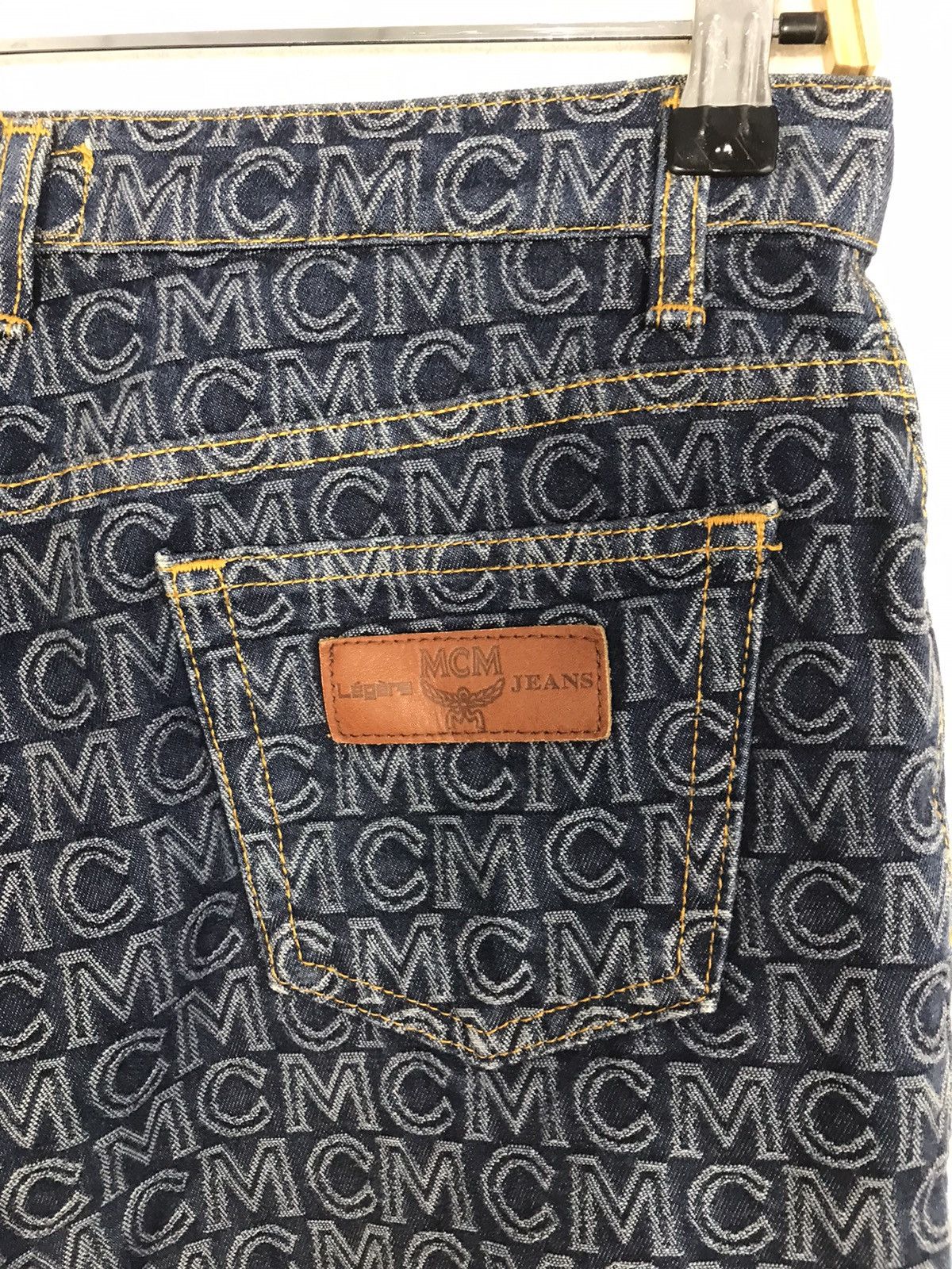 MCM MCM Legere Jeans Nova Checked Monogram Logo Denim Size 29" - 7 Thumbnail