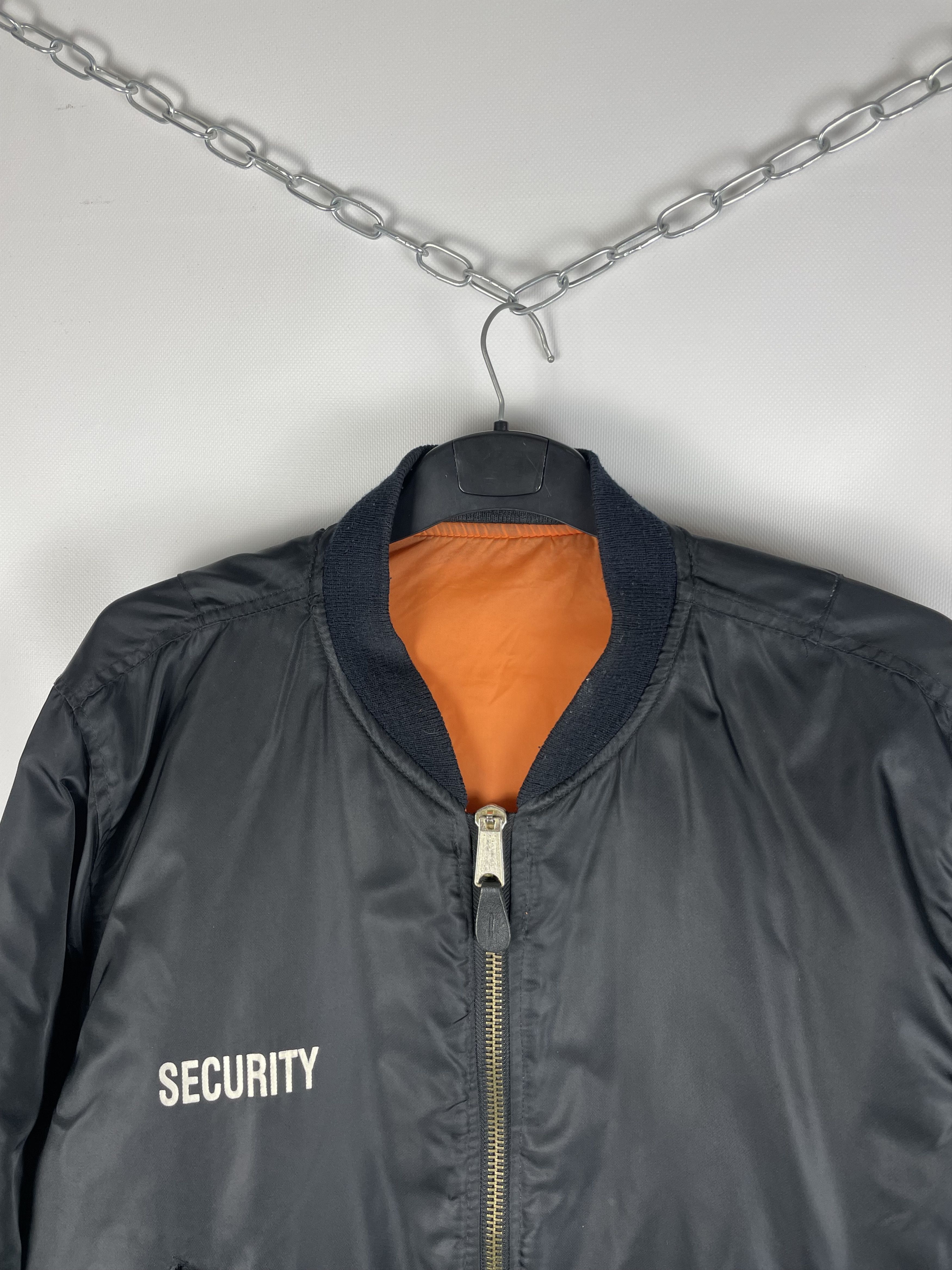 Vintage Faded Security Ma-1 Bomber Jacket Vintage Black Size US L / EU 52-54 / 3 - 3 Thumbnail