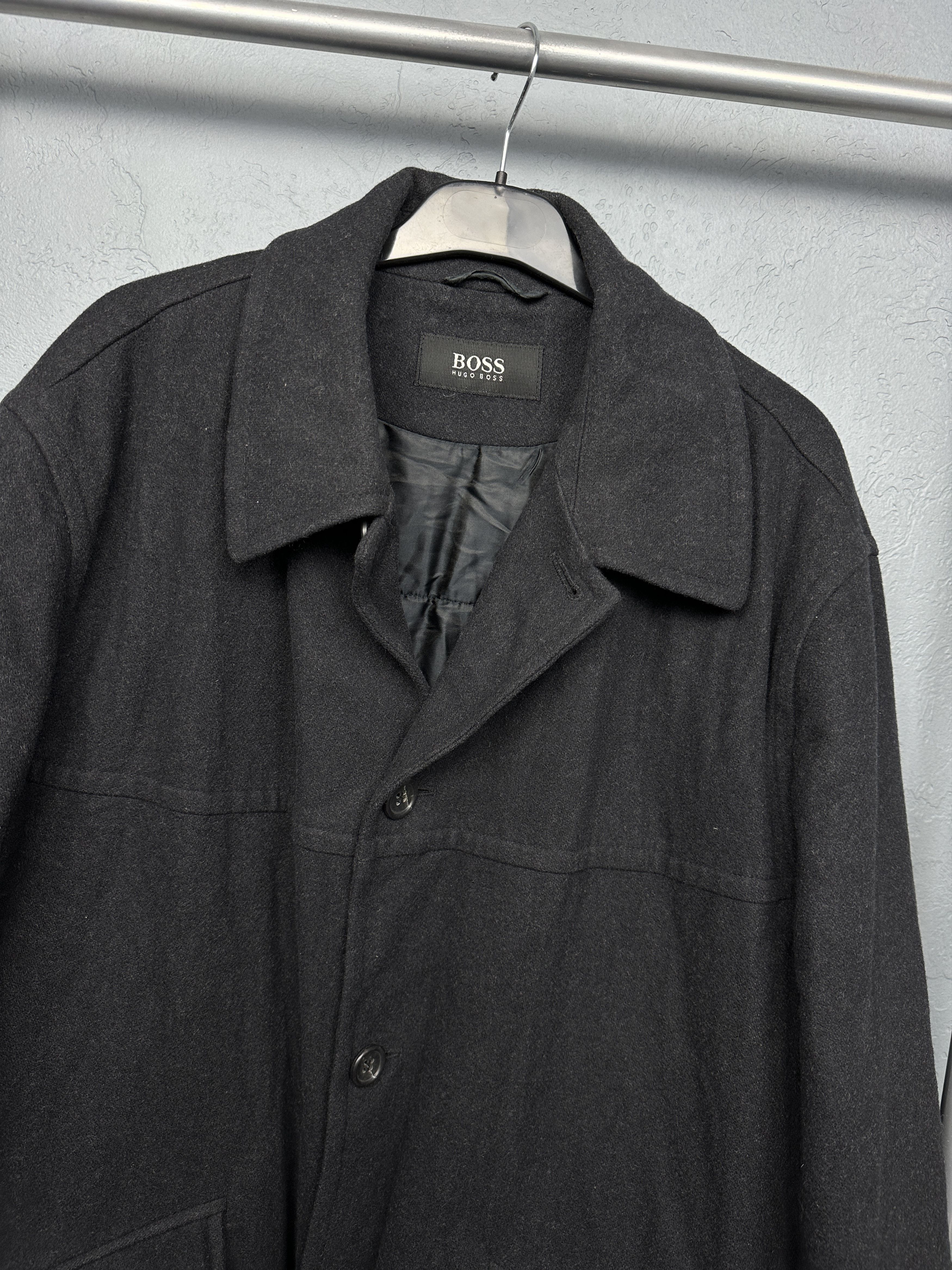 Hugo Boss Hugo Boss 90s Vintage Mens Wool Coat Jacket Size US L / EU 52-54 / 3 - 2 Thumbnail