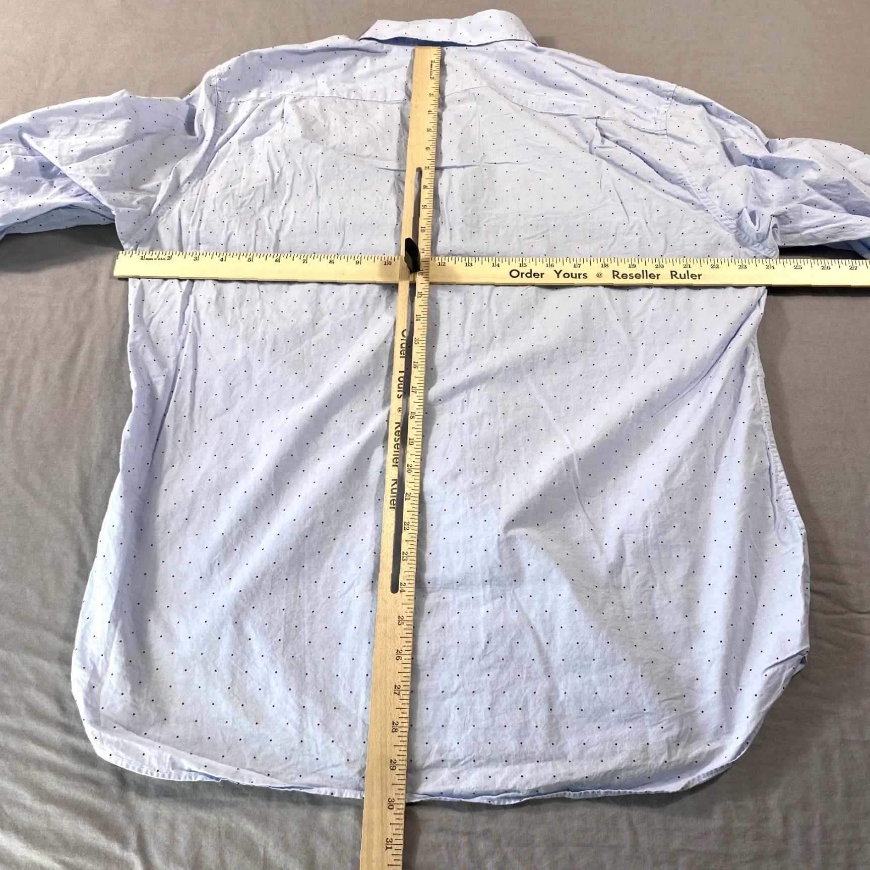 Bonobos Bonobos Shirt Mens XL White Blue Dots Slim Fit Stretch Button Up Performance Size US XL / EU 56 / 4 - 4 Thumbnail