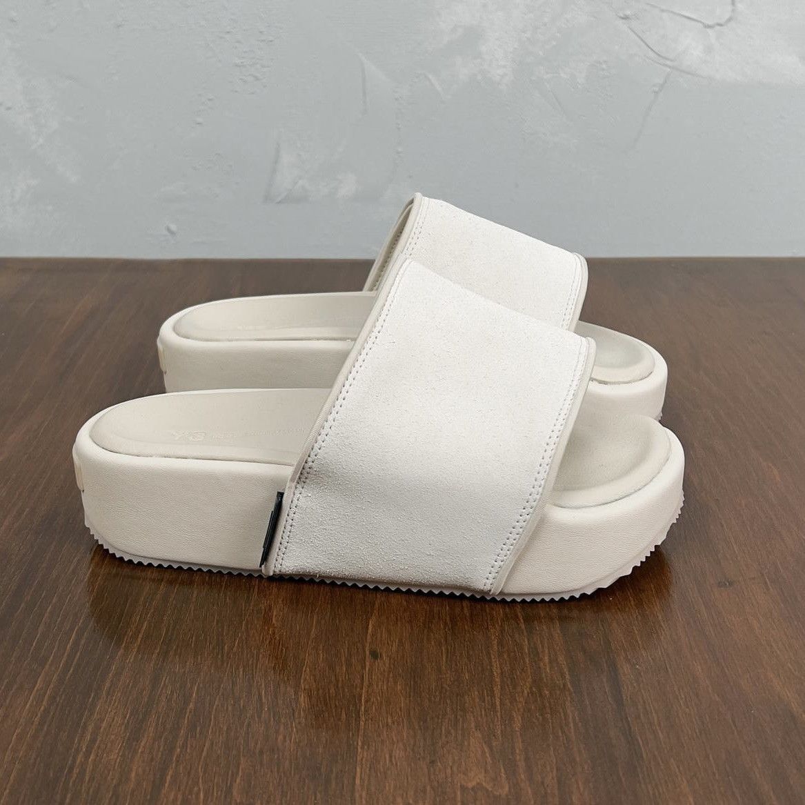 Adidas NIB Y-3 Adidas White Leather Platform Slides Size US 6 / IT 36 - 2 Thumbnail