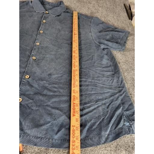 Tommy Bahama TOMMY BAHAMA FADED BLUE LARGE HAWAIIAN FLORAL SILK BUTTON FR Size US XXL / EU 58 / 5 - 3 Thumbnail