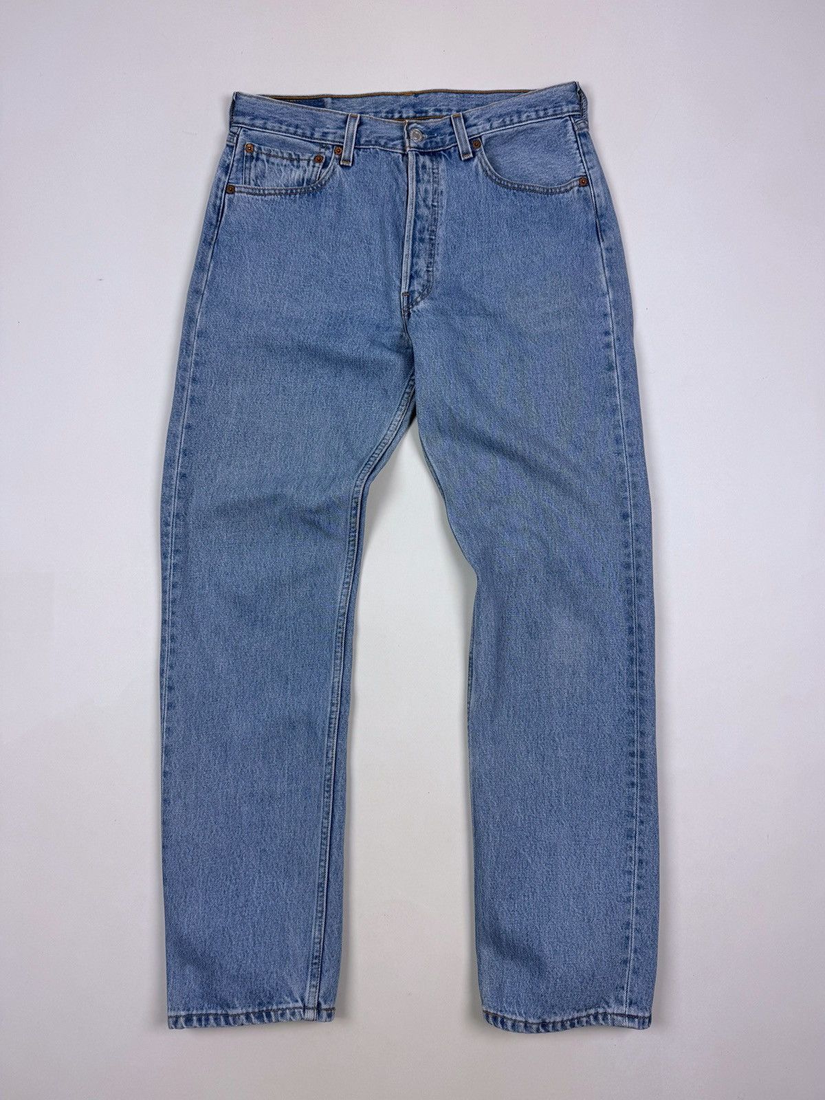 Levi's 1990’s Vintage Levi’s 501 Washed Denim Jeans Pants Size US 33 - 3 Thumbnail