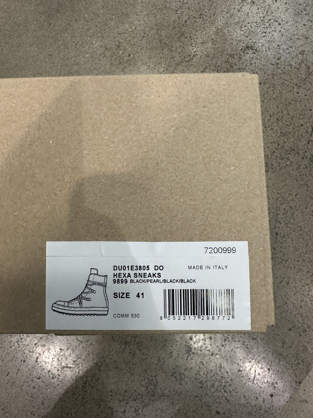 Rick Owens Drkshdw RICK OWENS DRKSHDW Lido Hexa Sneaker Black Pearl Size US 8 / EU 41 - 8 Thumbnail