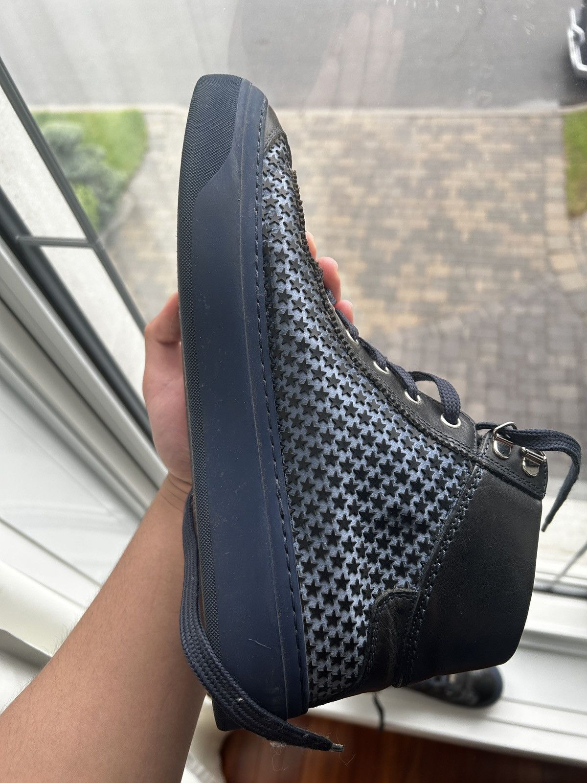 Jimmy Choo Jimmy Choo Mini starts argyle high top sneakers Size US 10 / EU 43 - 5 Thumbnail
