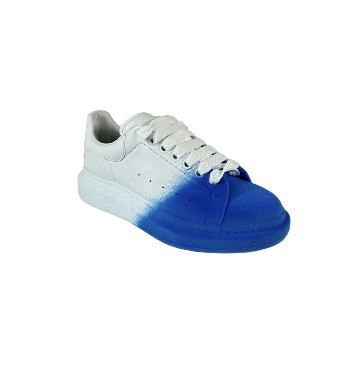 Alexander McQueen Alexander McQueen Oversized Leather Velvet Blue Toe Sneakers Size US 8 / EU 41 - 3 Thumbnail
