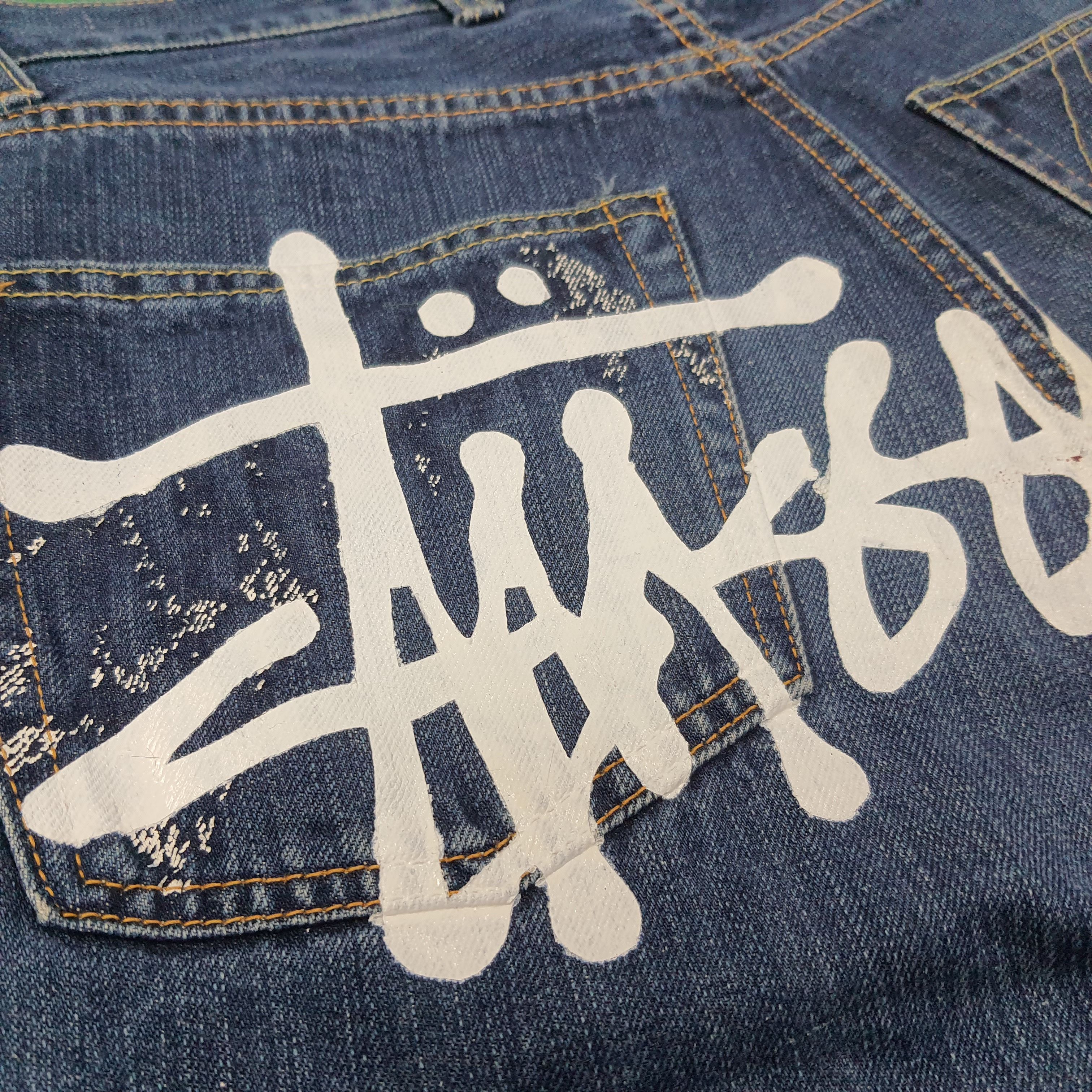 Stussy Vintage Rare Stussy x Futura Custom Logo Jeans C228N33 Size US 27 - 18 Thumbnail