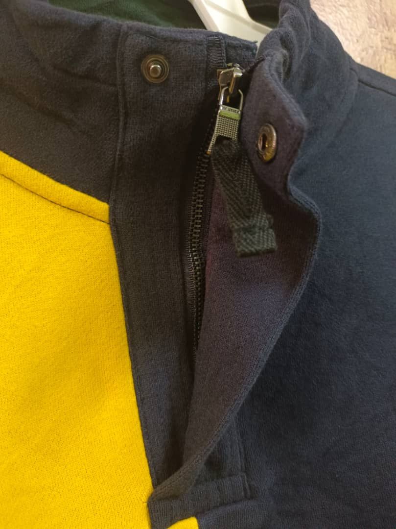 Nautica NAUTICA Navy Yellow 1983 Coastal Horizon Half Zip Sweatshirt Size US XL / EU 56 / 4 - 7 Thumbnail
