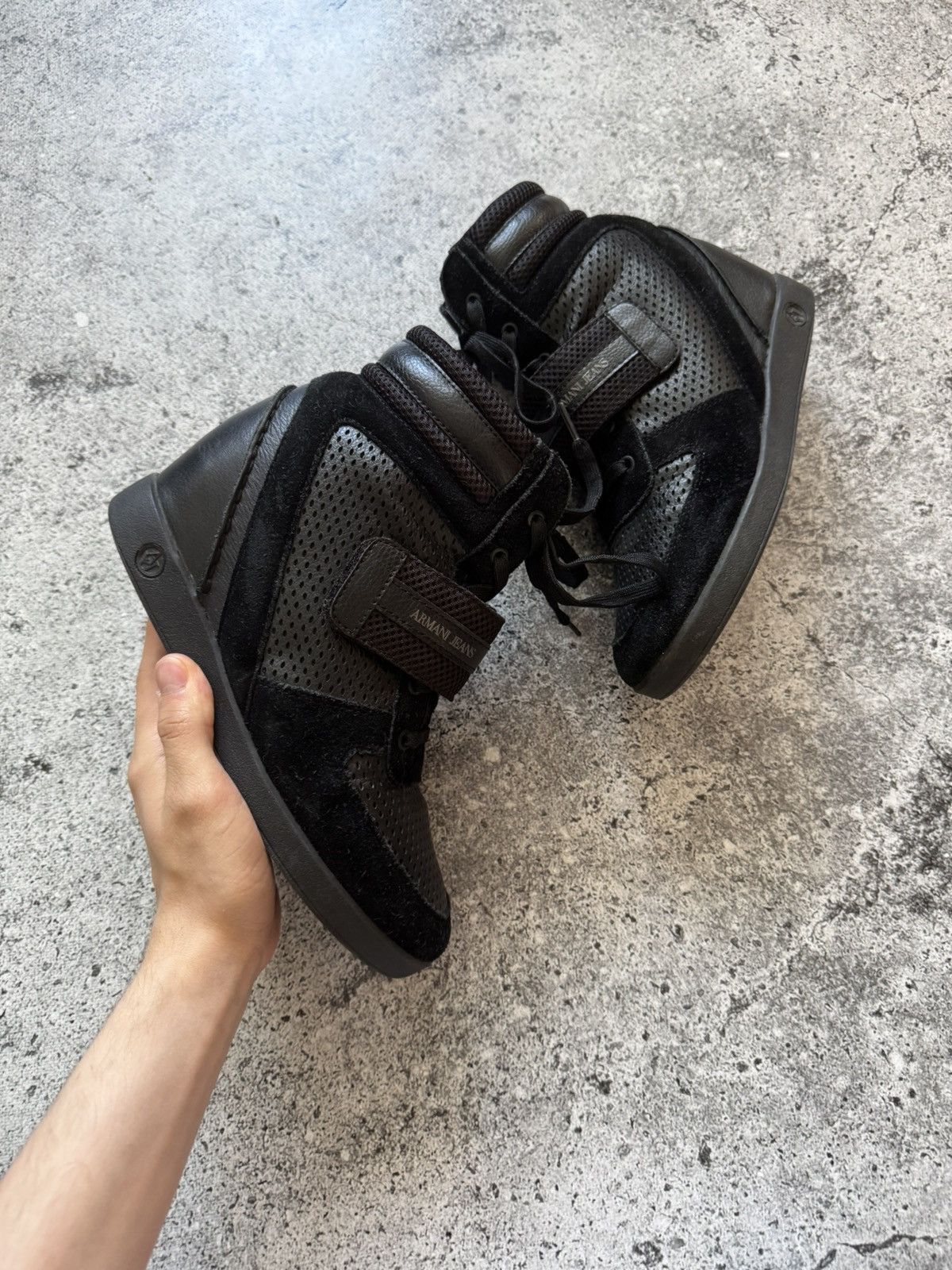 Giorgio Armani Giorgio Armani Vintage Hi-Top Sneakers isabel marant Style Size US 10 / IT 40 - 2 Thumbnail
