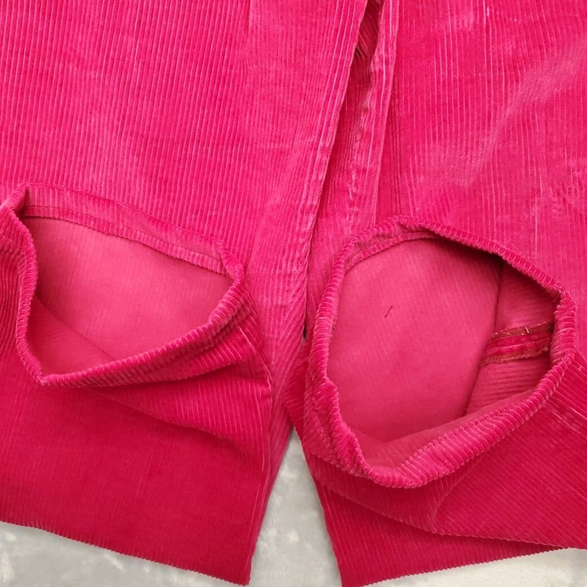 Vintage VINTAGE LL Bean Pants Womens 14 Pink Corduroy Wide Wale Pleated Front Classic Retro 90s Size 36" / US 14 / IT 50 - 6 Thumbnail