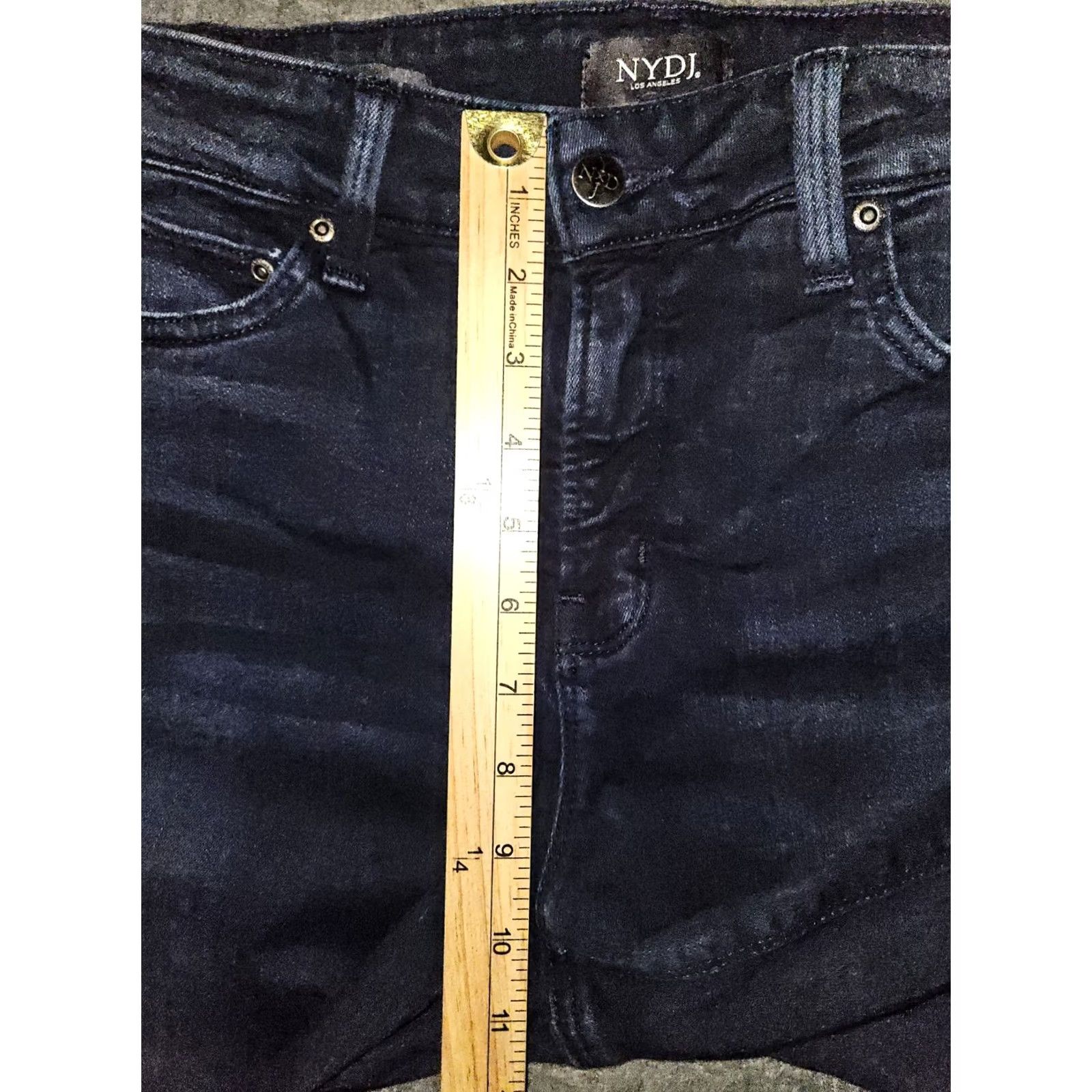 NYDJ NYDJ Barbara Bootcut Jeans Women's 10 Dark Blue Lift Tuck Stretch Preppy City Casual Denim Size 32" / US 10 / IT 46 - 5 Thumbnail
