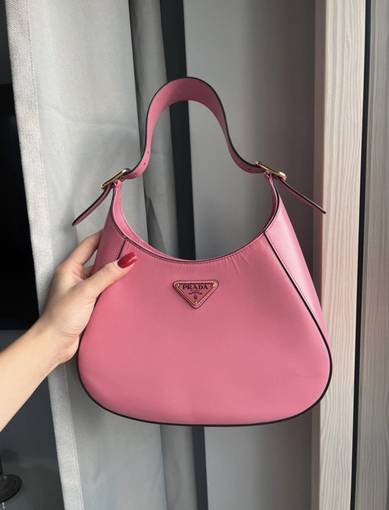 Prada cleo brushed leather shoulder bag