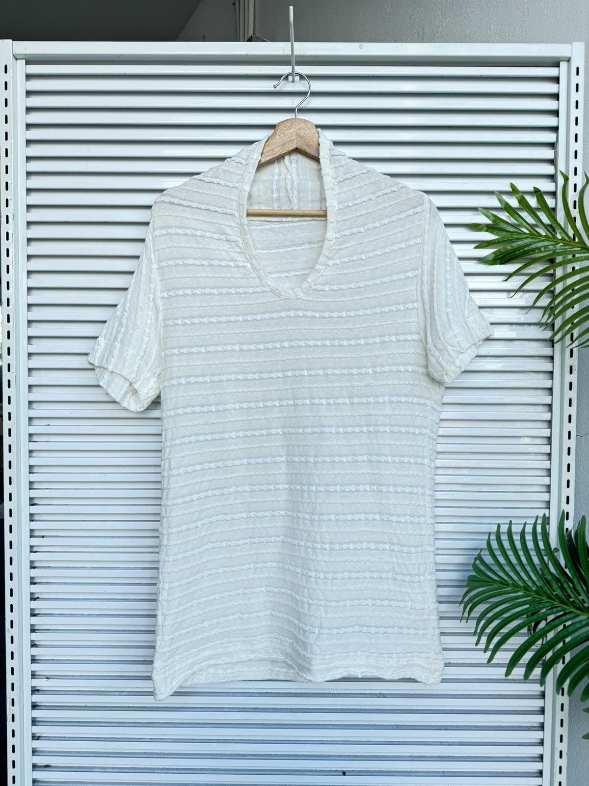 Yohji Yamamoto Vintage Yohji Yamamoto Y’s Tweed Striped Tees Size US M / EU 48-50 / 2 - 1 Thumbnail