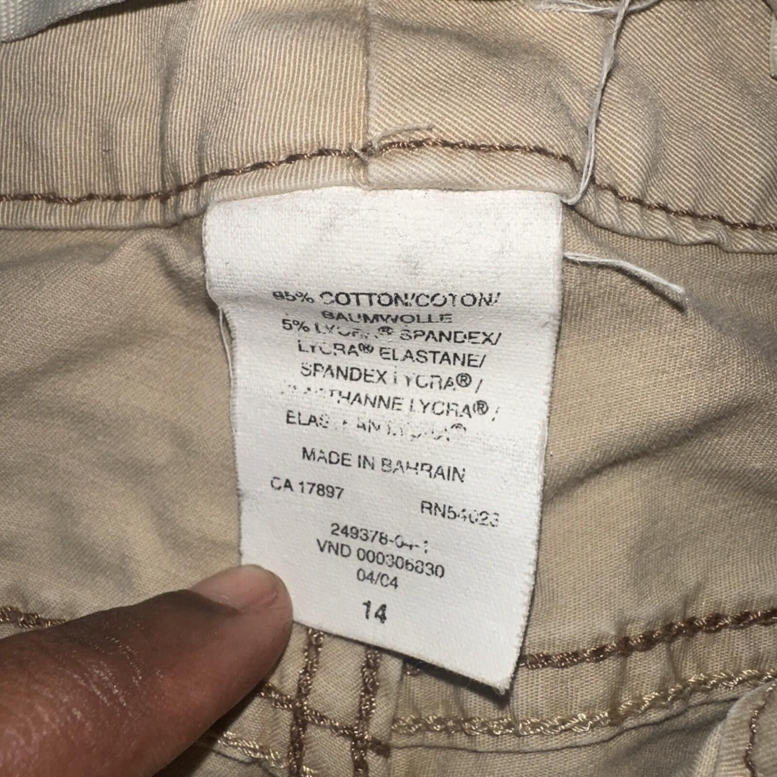 Gap Gap Low Rise Cropped Stretch Pants Size 14 Tan Capris Size 36" / US 14 / IT 50 - 3 Thumbnail