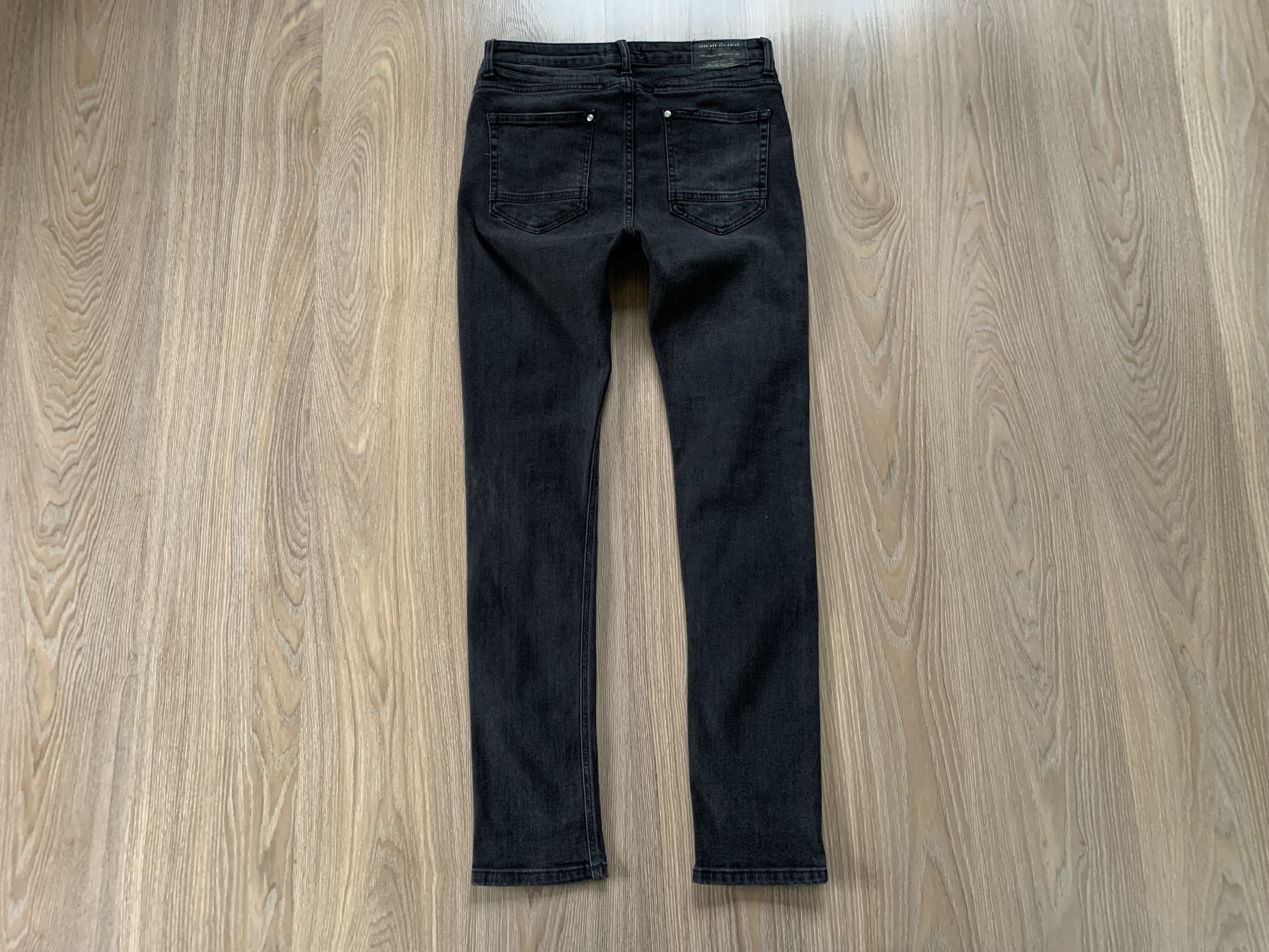 Zara Zara Man Stretch Black Distressed Jeans Size US 31 - 3 Thumbnail