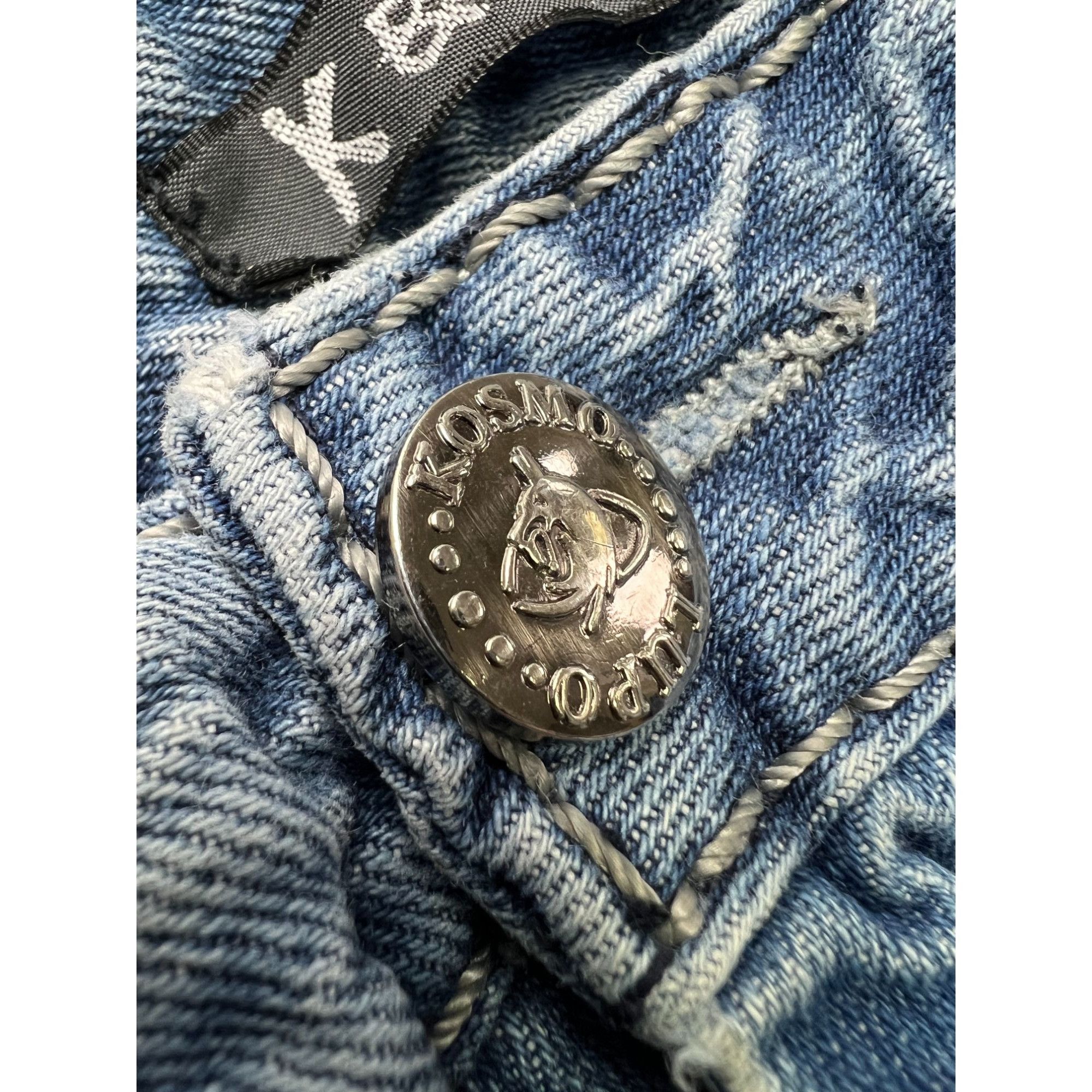 Other K&M Kosmolupo Embroidered Vintage Rap Jeans (Y1037) Size US 34 / EU 50 - 9 Thumbnail