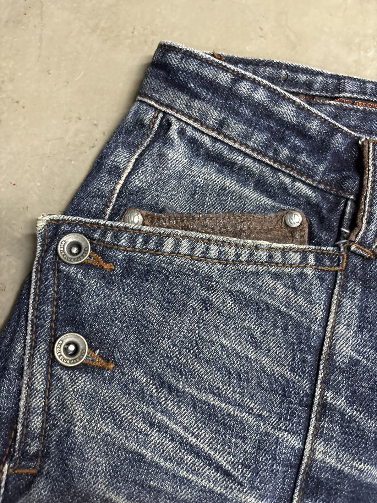 Tornado Mart 🥵Nicole club for men // Distressed Indigo Flared Denim Size US 31 - 16 Thumbnail