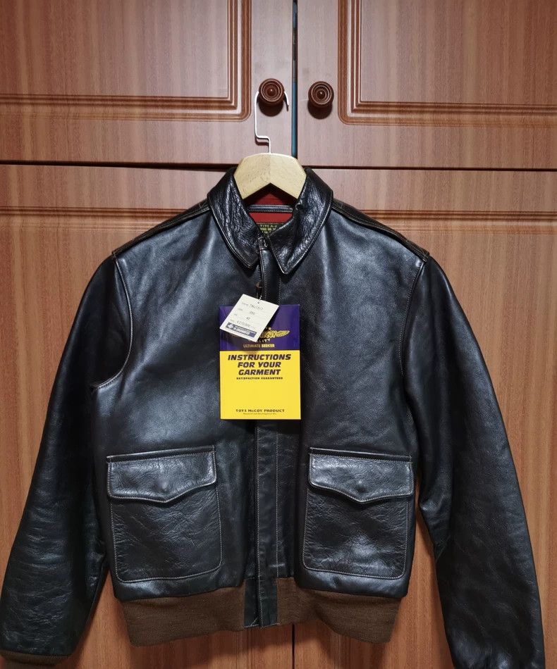 The Real McCoy's the real mccoys Size 40Red Silk Lined A2 Horse Leather Flig Size US M / EU 48-50 / 2 - 1 Thumbnail