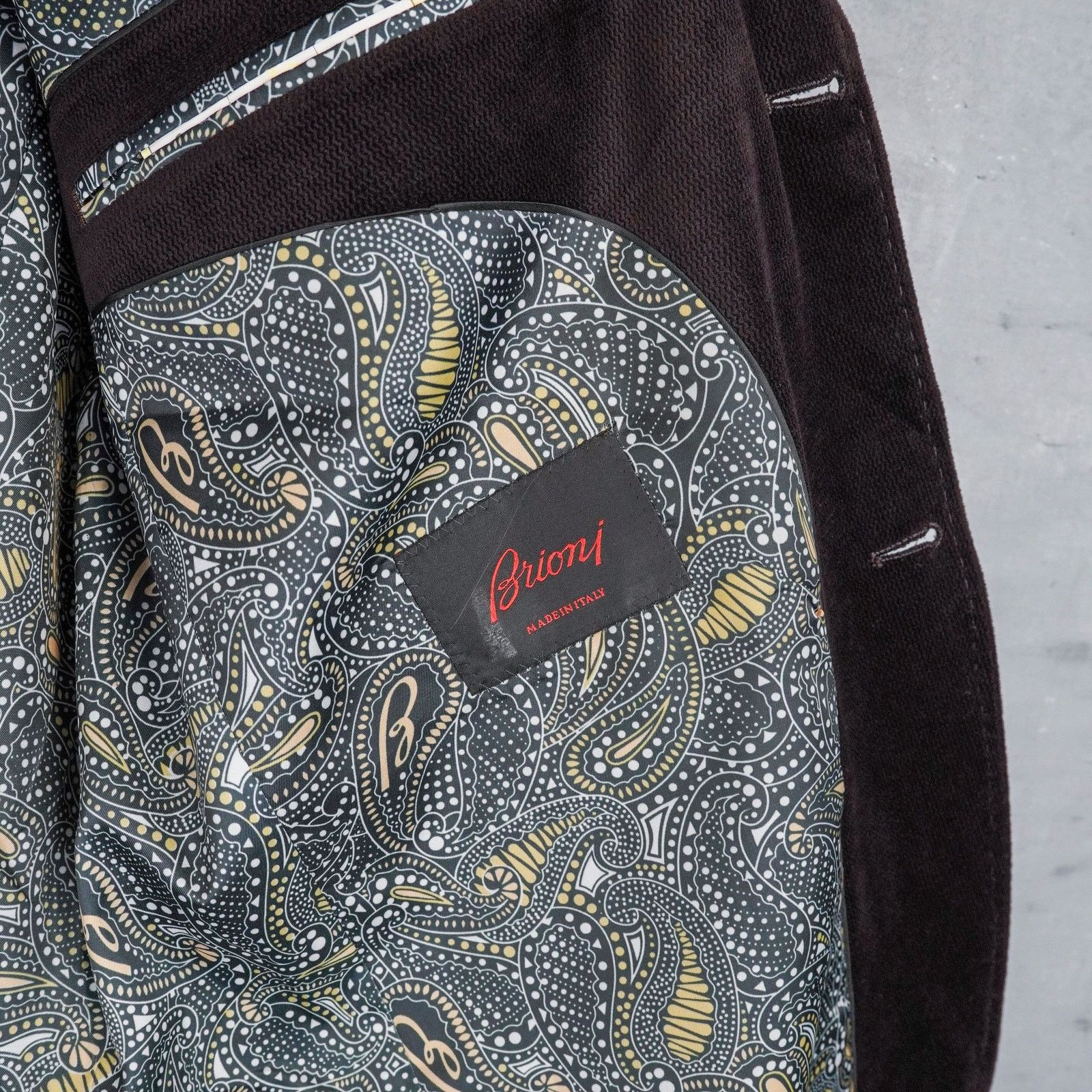 Brioni Brioni brown textured corduroy paisley pattern blazer jacket Size US L / EU 52-54 / 3 - 11 Thumbnail