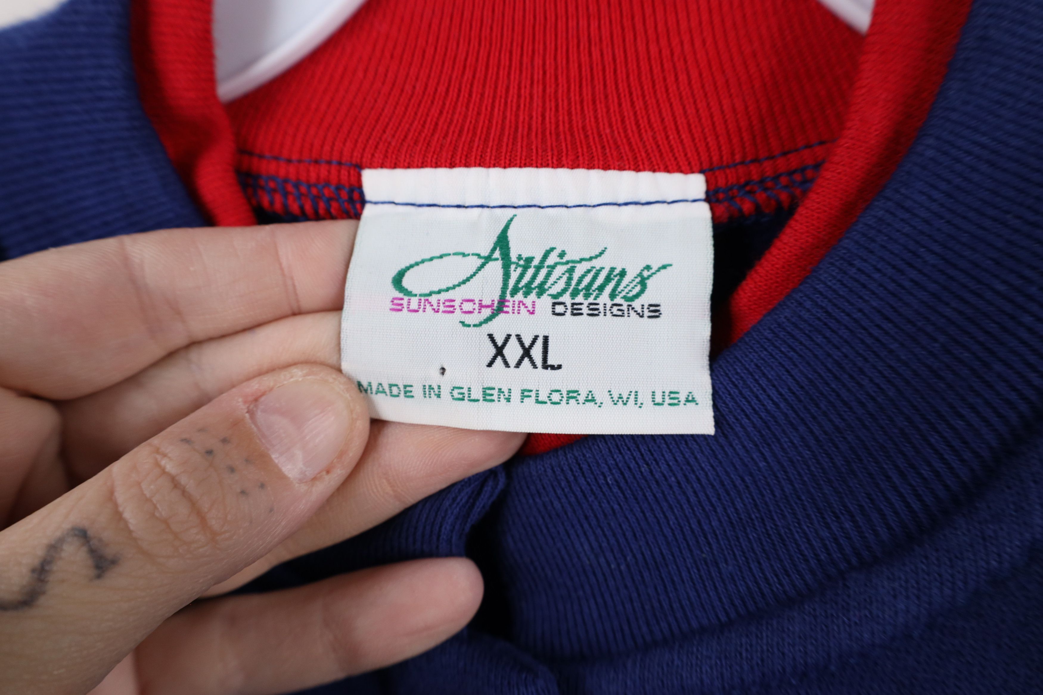 Vintage Vintage 90s Streetwear Sailboat Cardigan Sweatshirt USA Size XXL / US 16-18 / IT 52-54 - 7 Thumbnail