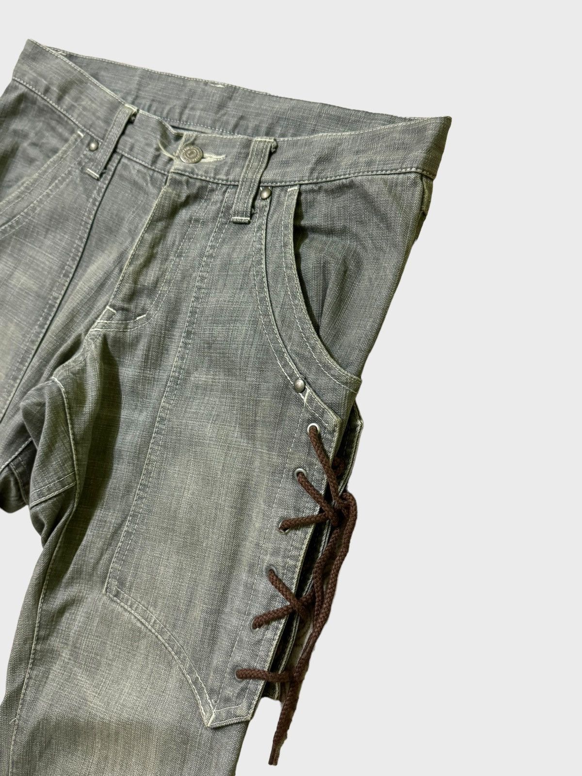Tornado Mart Flare Tornado Mart Double Laced Denim jeans Size US 29 - 6 Thumbnail